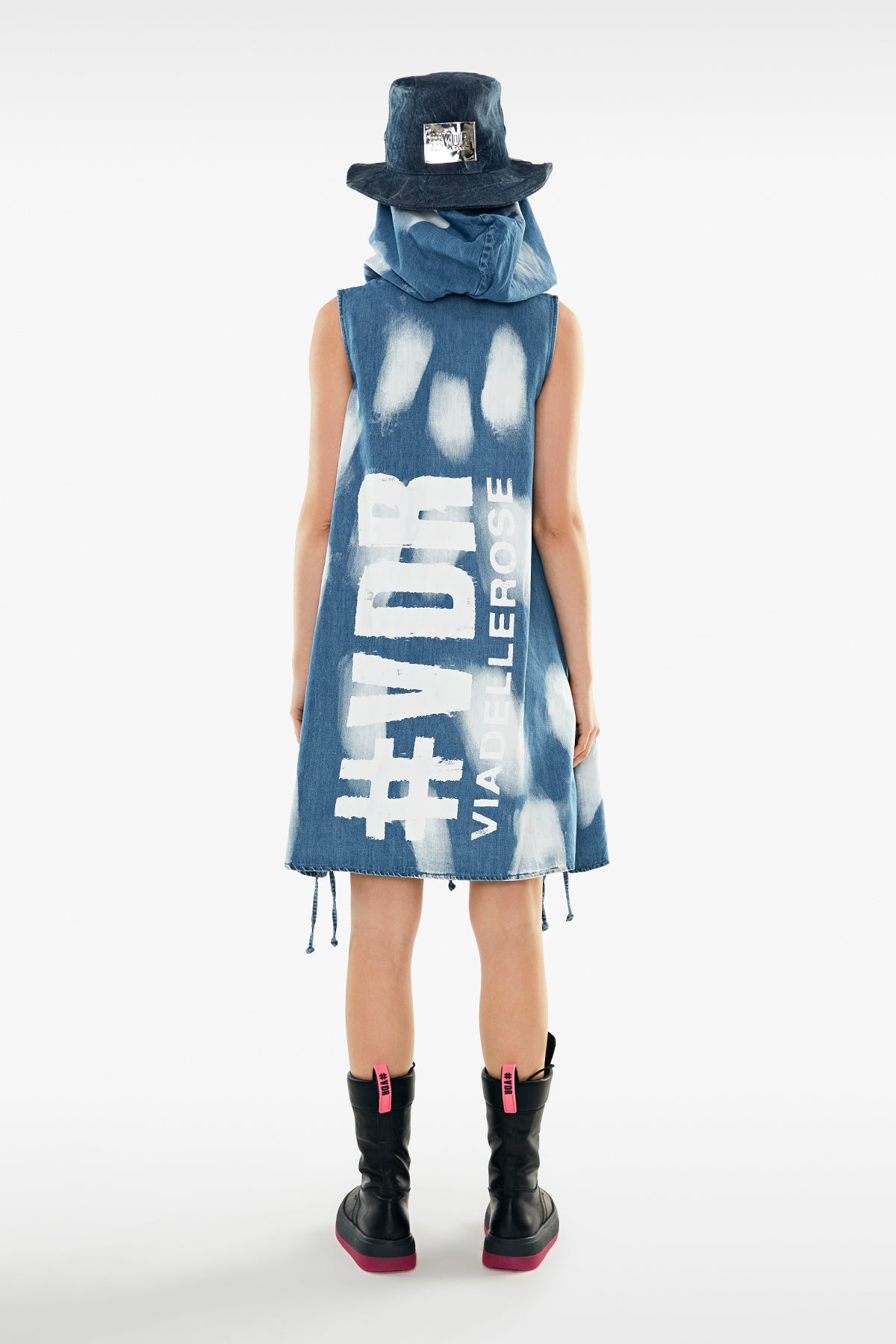 Açik Blu Denim Elbise 11455
