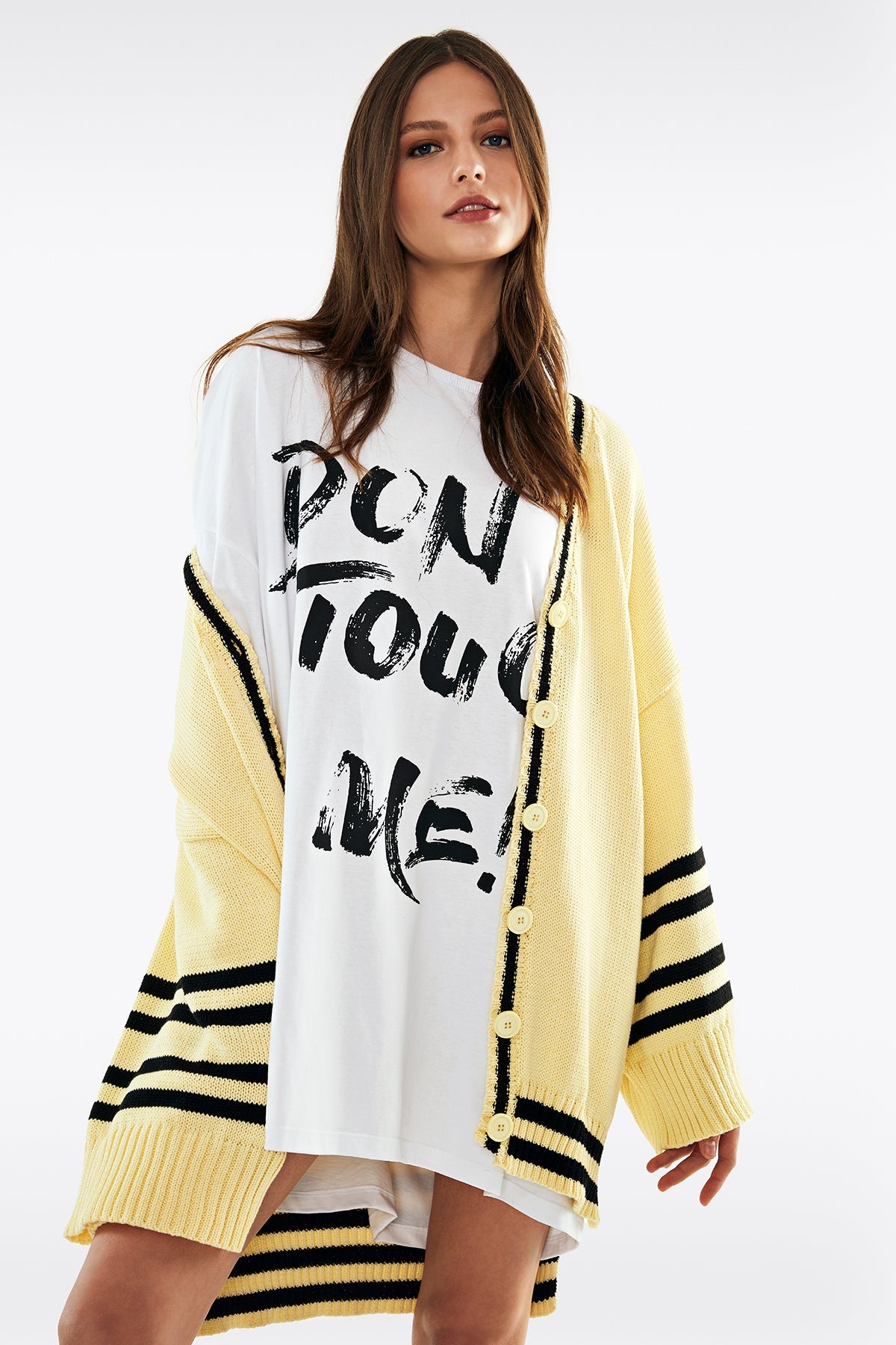 Beyaz Uzun T-shirt 11493
