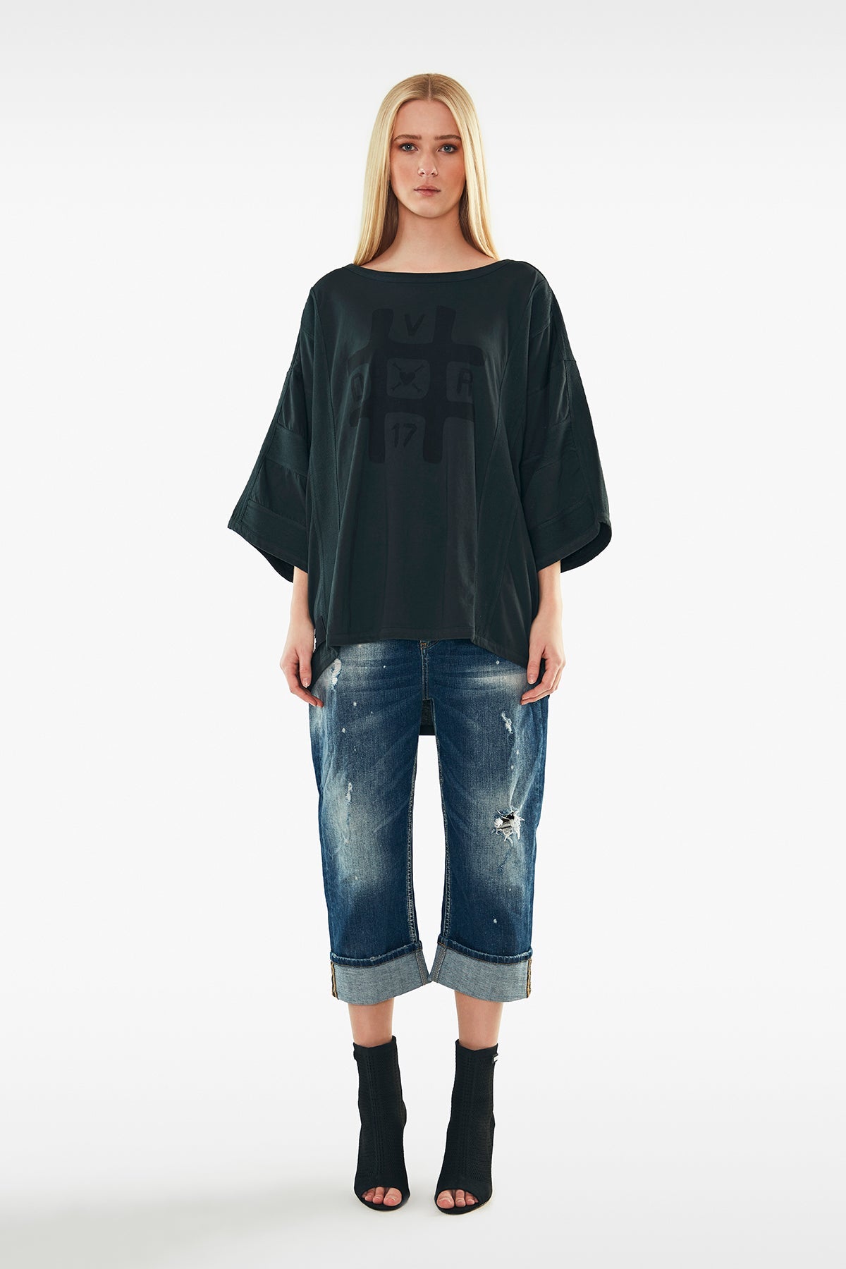 Siyah Gri T-shirt 11546