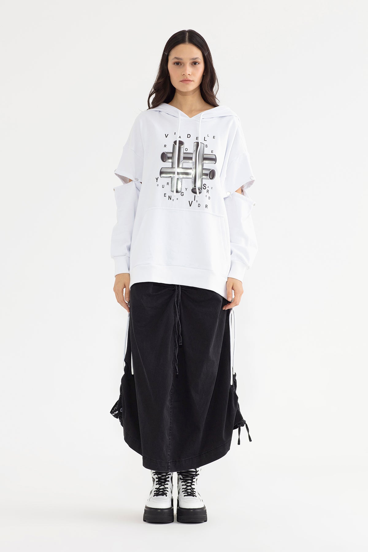 Beyaz Sweatshirt 13058