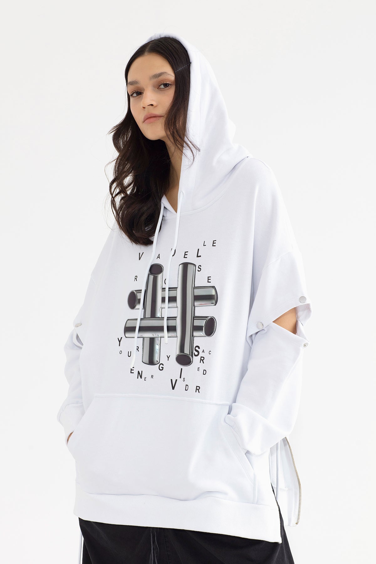 Beyaz Sweatshirt 13058