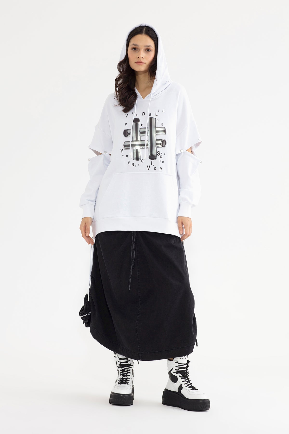 Beyaz Sweatshirt 13058