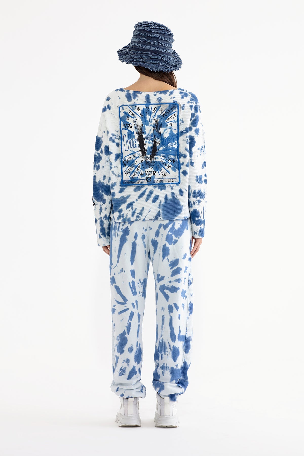 Beyaz Saks Mavisi Sweatshirt 13070