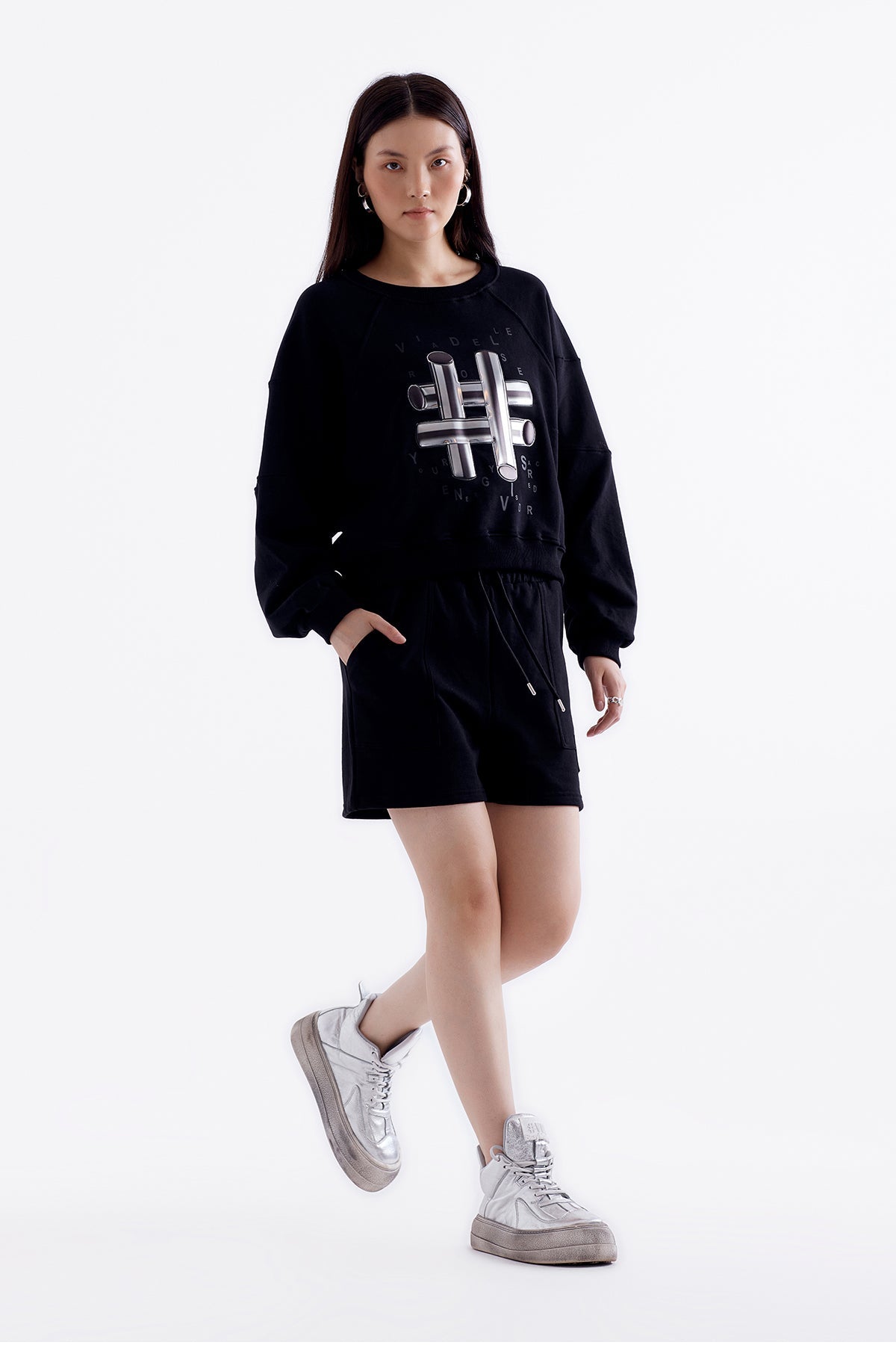 Siyah Sweatshirt 13072