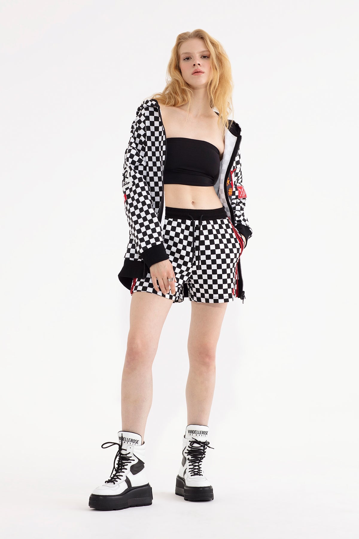 Siyah Beyaz Sweatshirt 13080