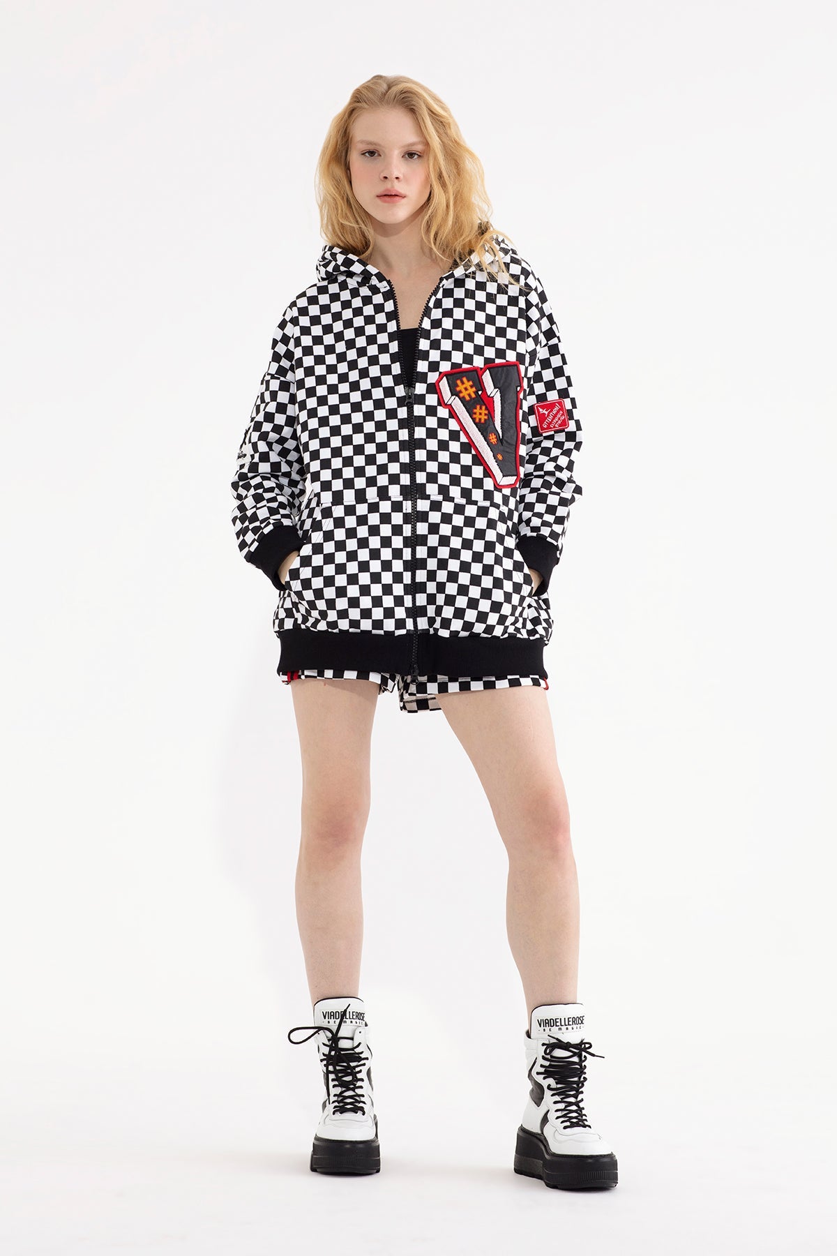 Siyah Beyaz Sweatshirt 13080