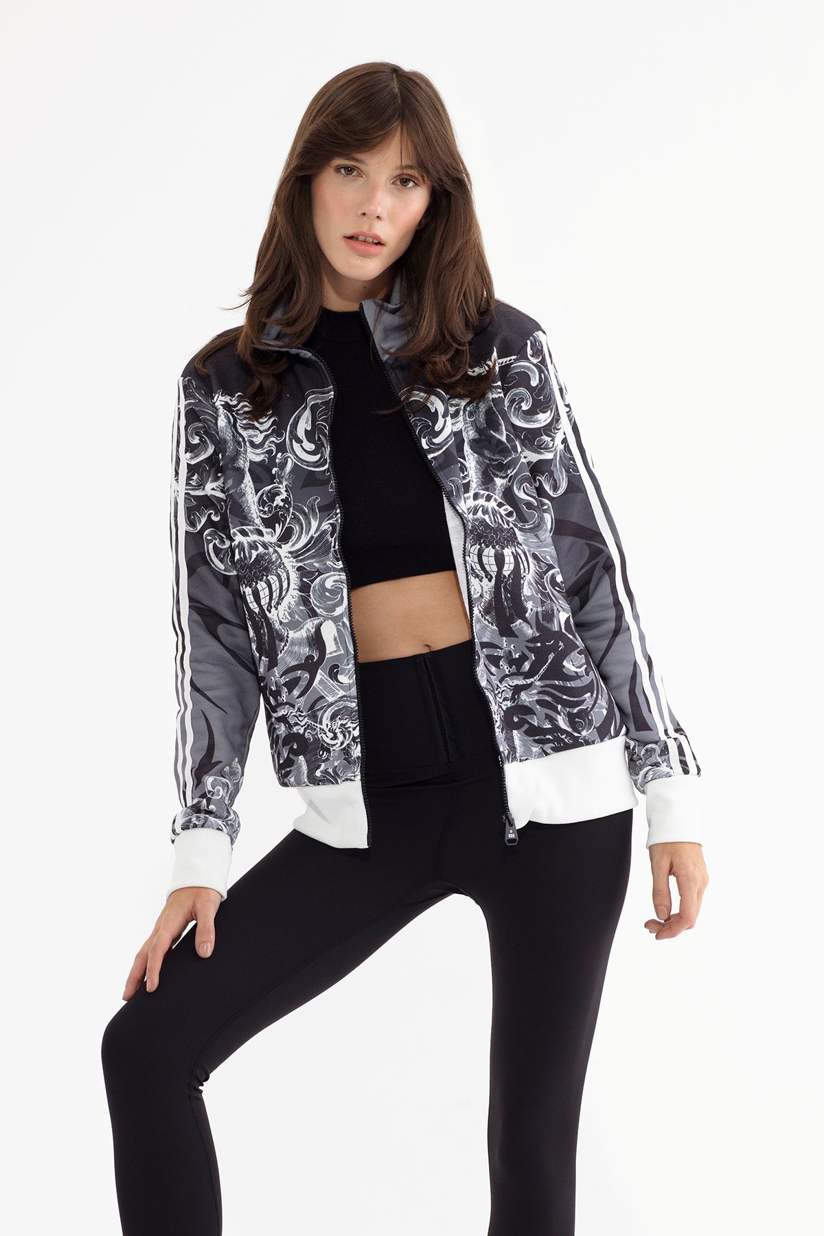 Siyah Beyaz Sweatshirt 13086