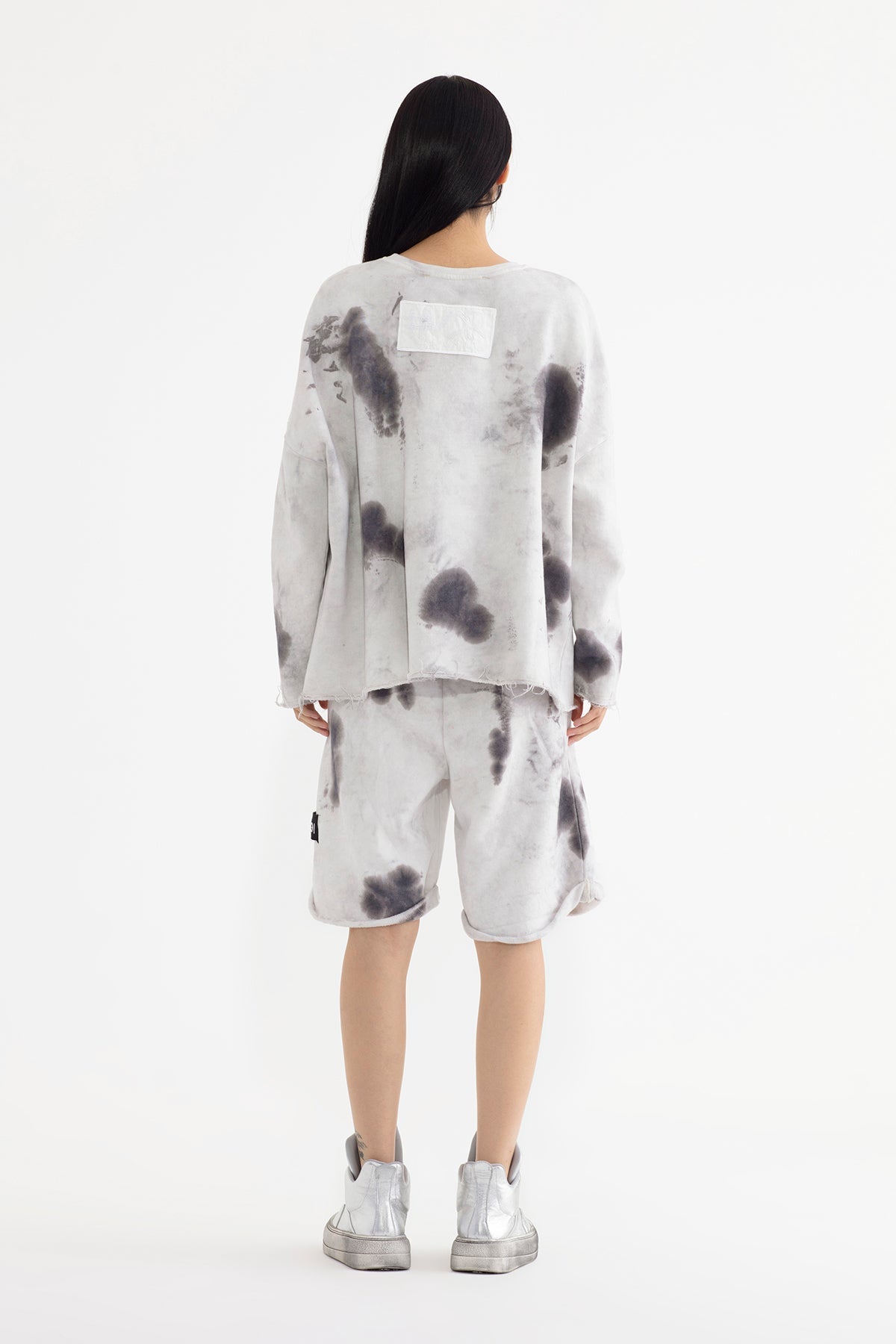 Beyaz Siyah Sweatshirt 13282