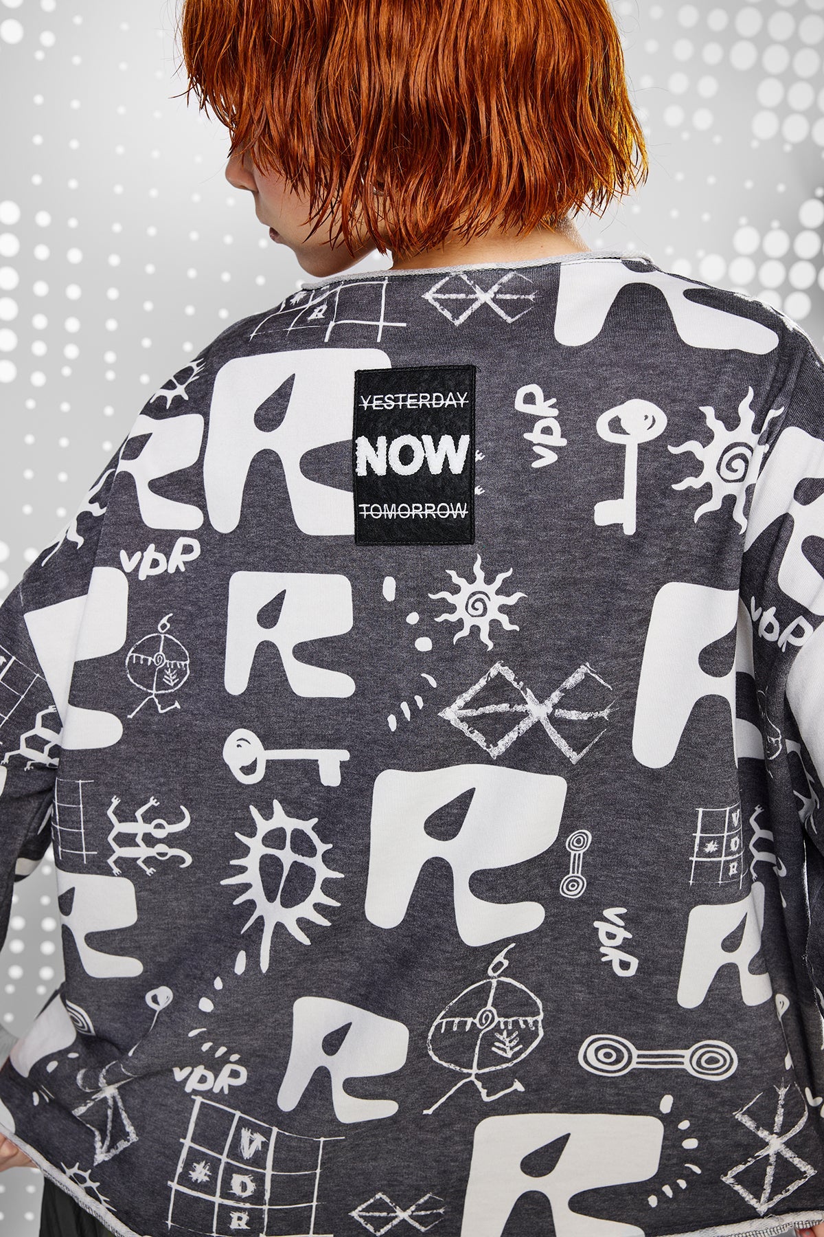 Siyah Ekru Sweatshirt 15163