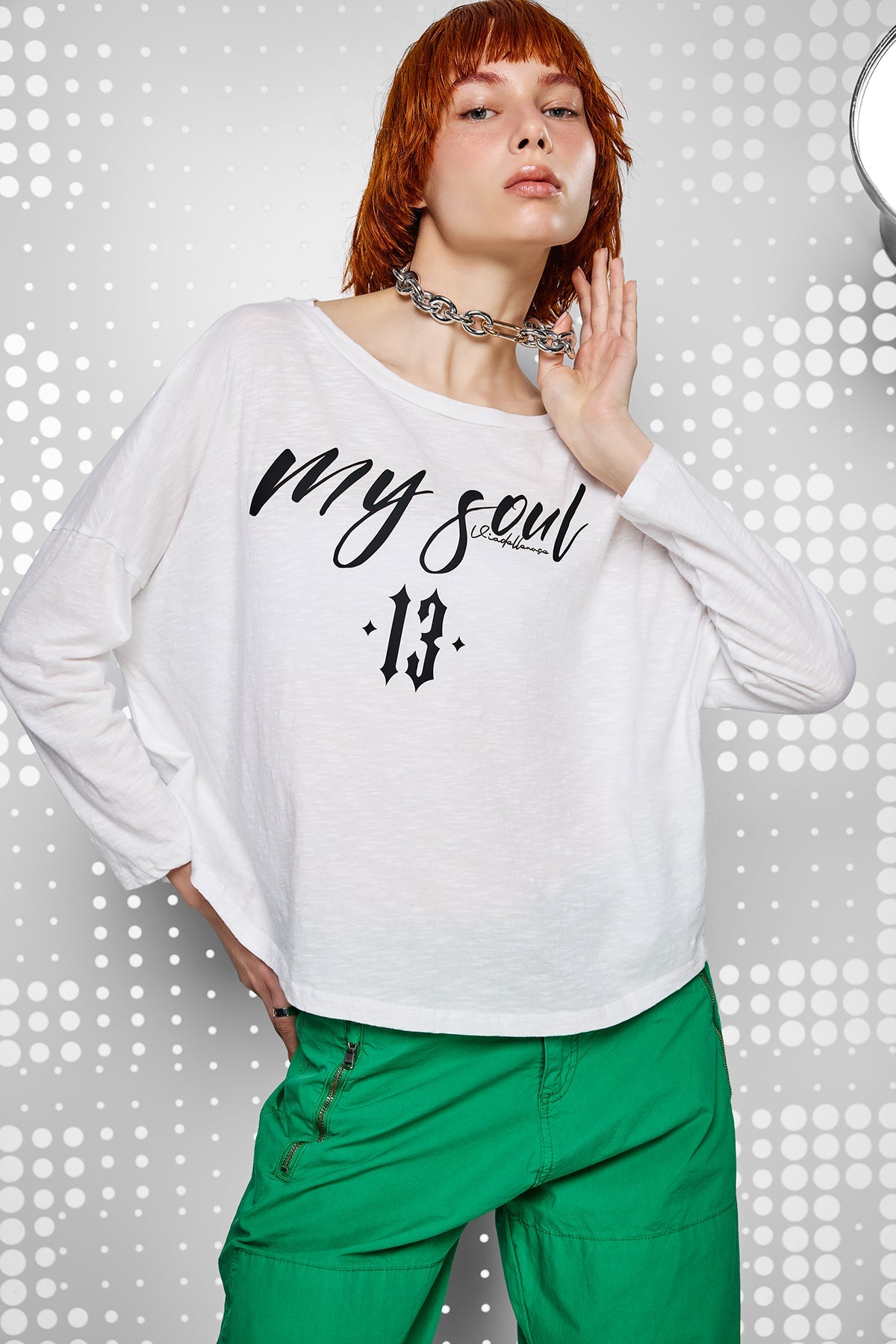 Beyaz Uzun T-shirt 15170