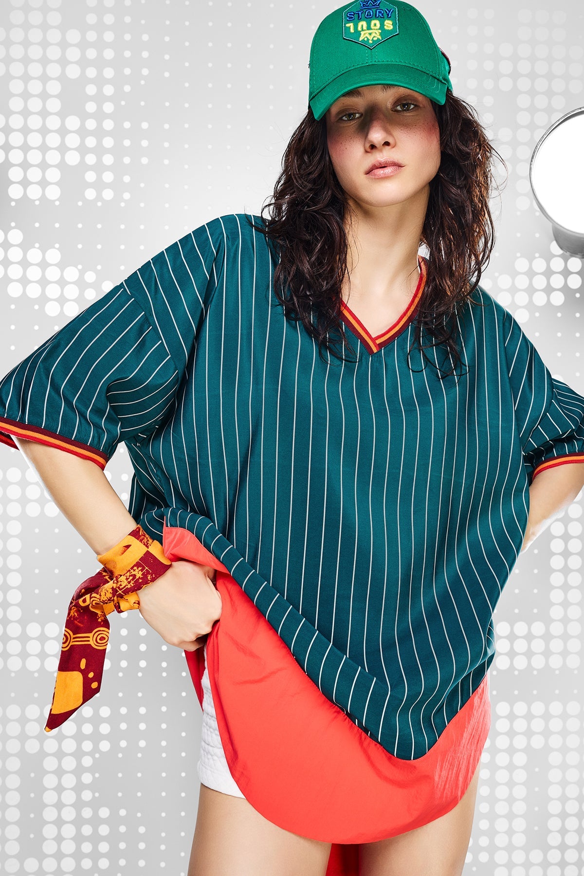 Koyu Yesil Turuncu Tunik 15280