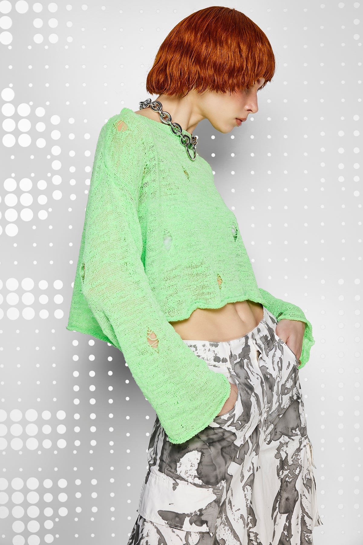Yesil Neon Kazak 15341