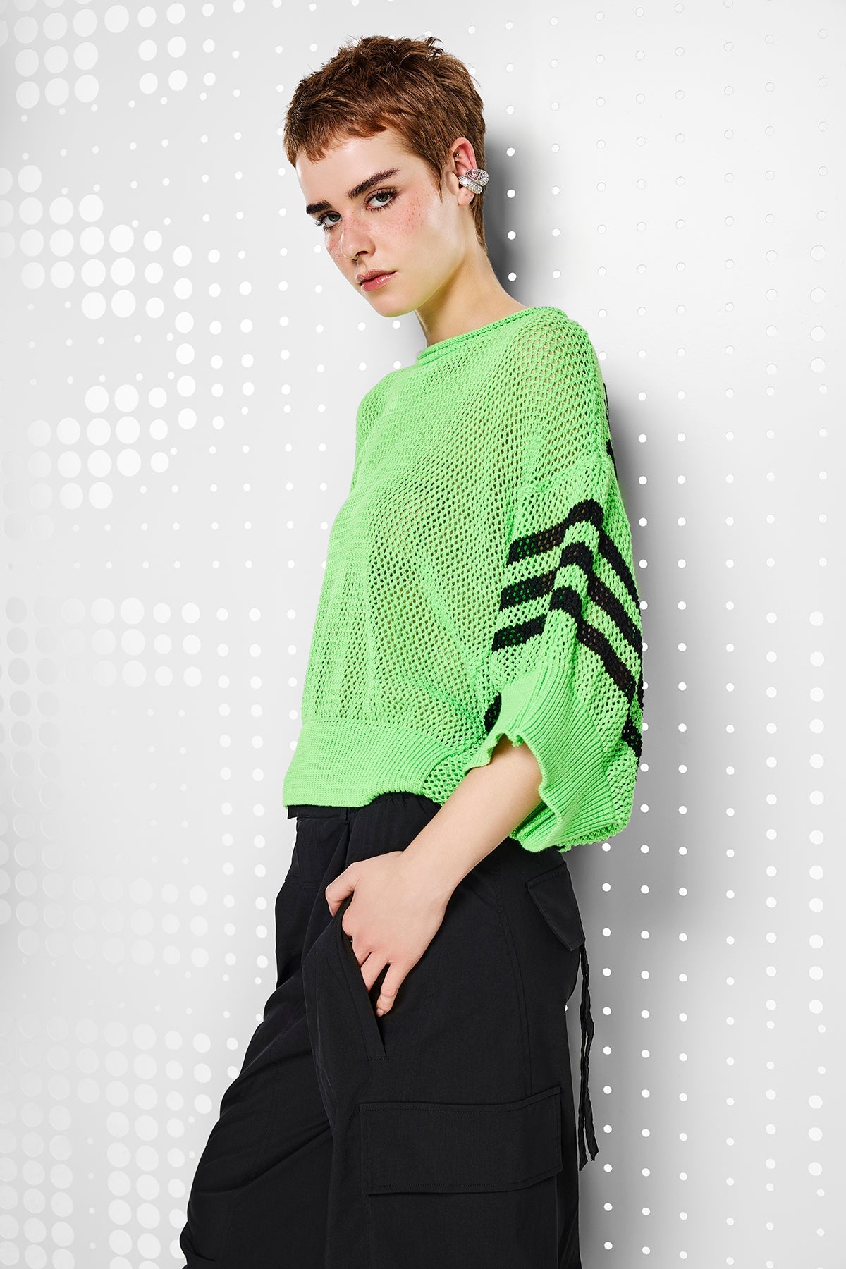 Yesil Neon Kazak 15457