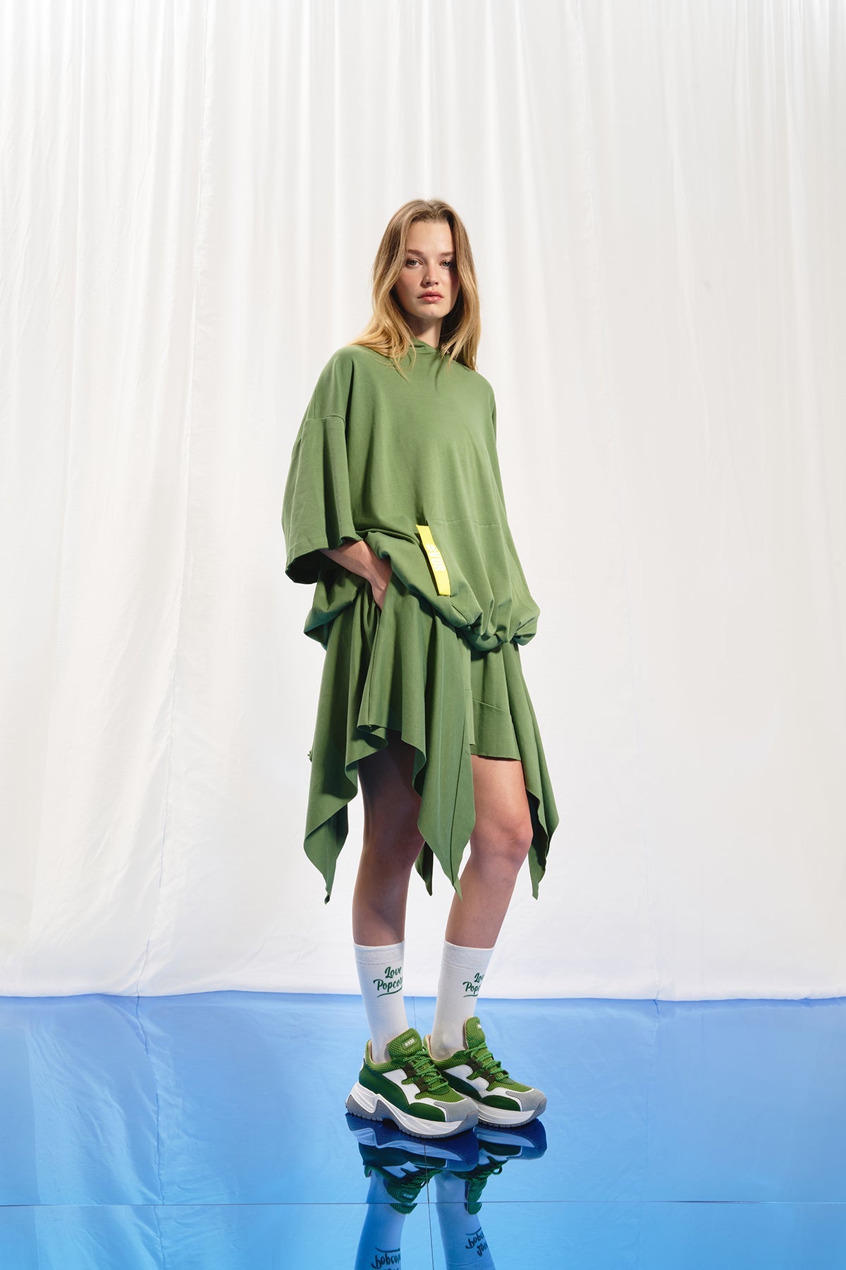 Zeytin Yesili Kisa Kollu Sweatshirt 17010