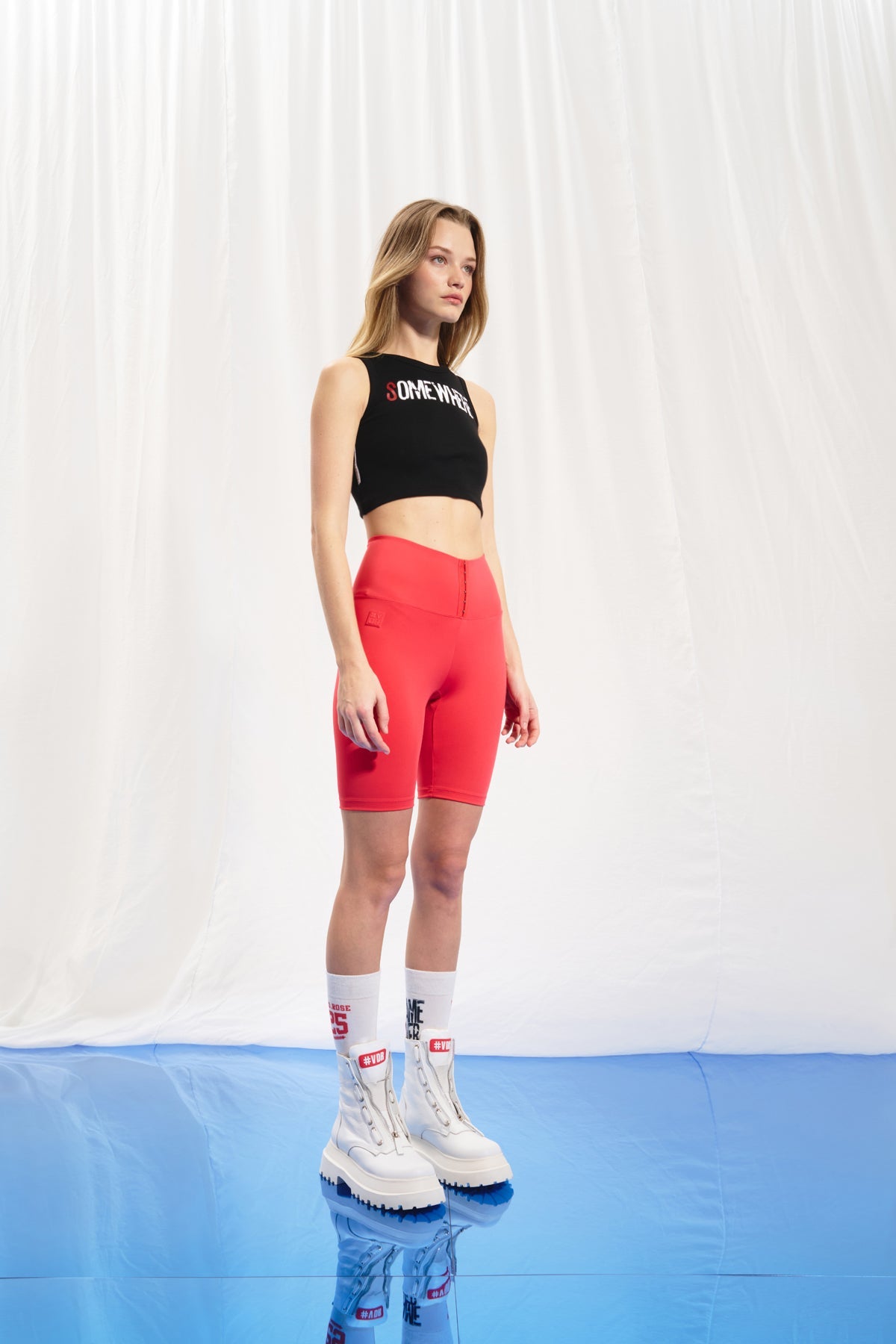 Siyah Fitilli Crop Atlet 17013