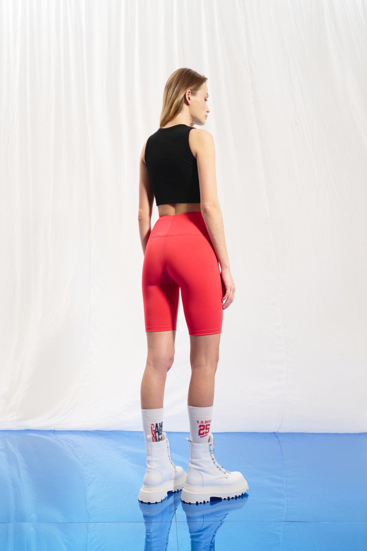 Siyah Fitilli Crop Atlet 17013