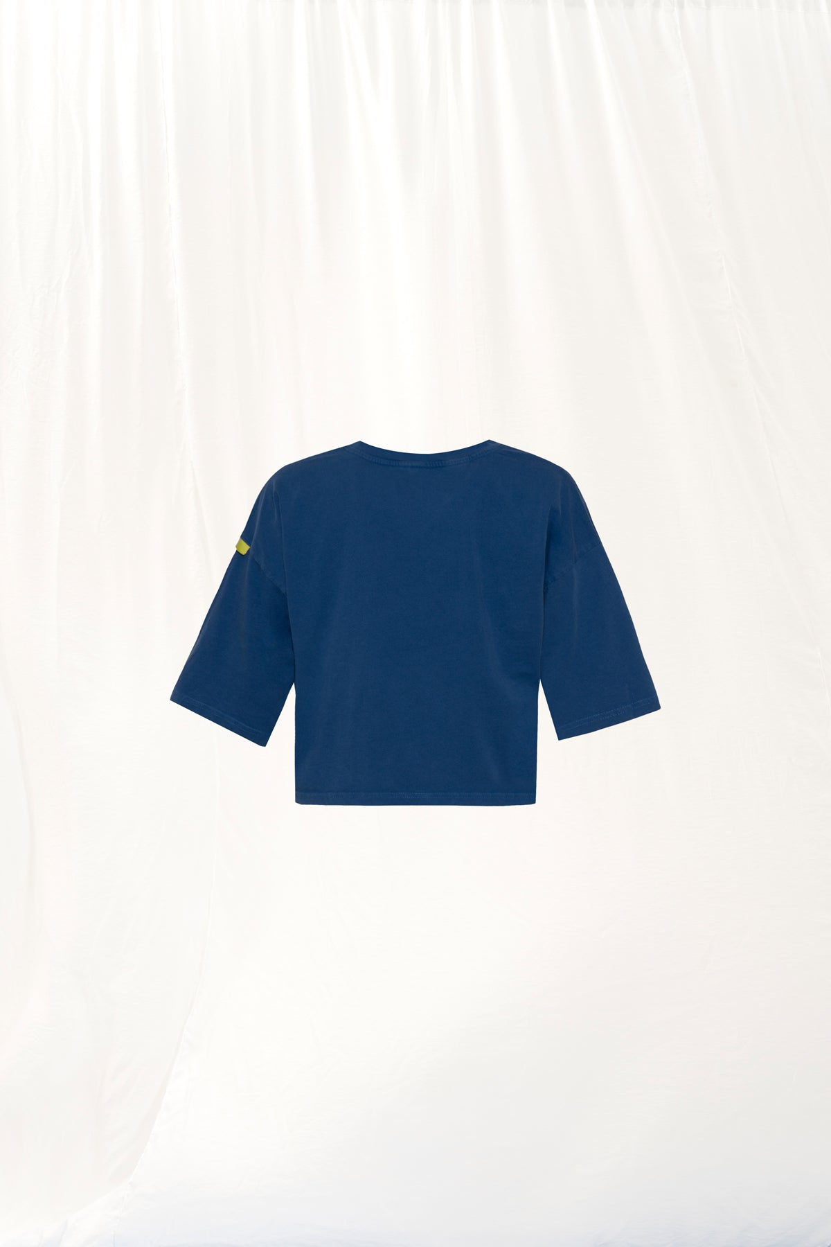 Mavi Sloganlı Crop T-Shirt 17070
