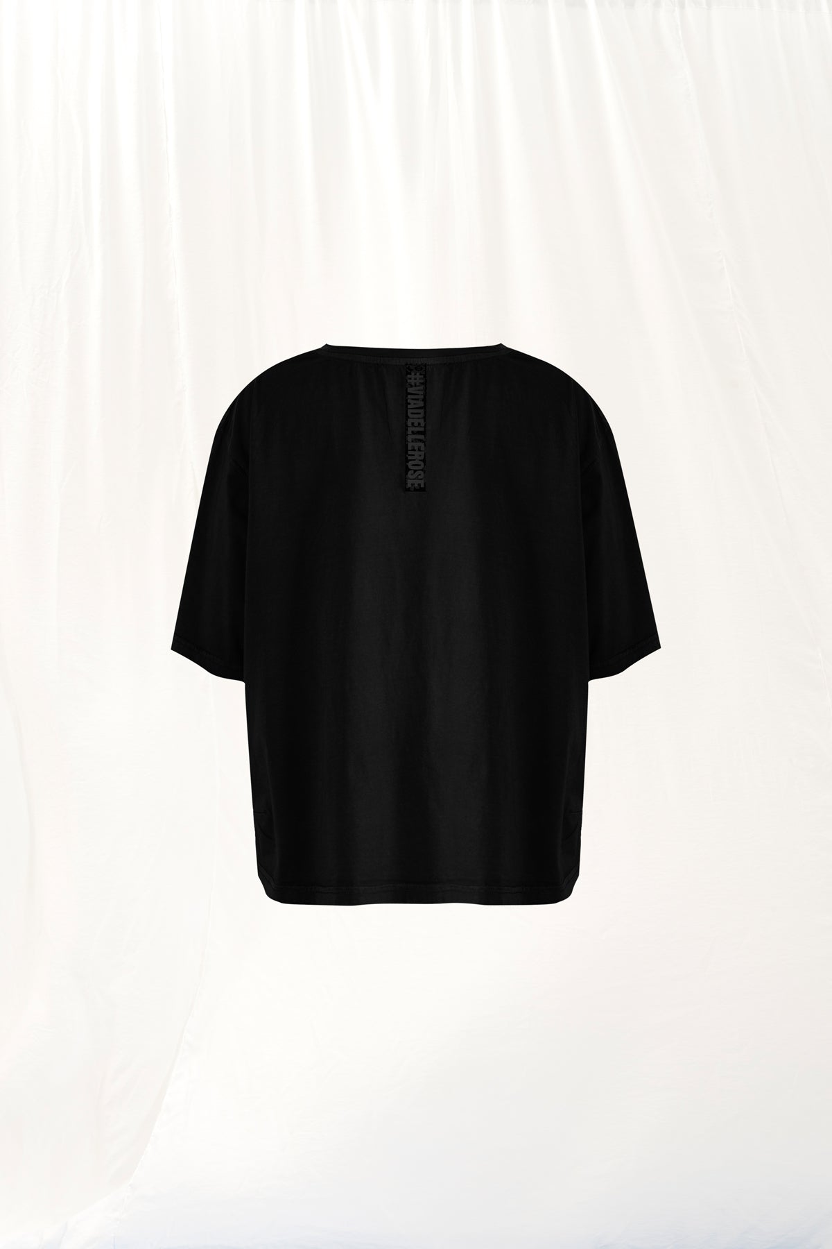 Siyah Keten T-shirt 17096