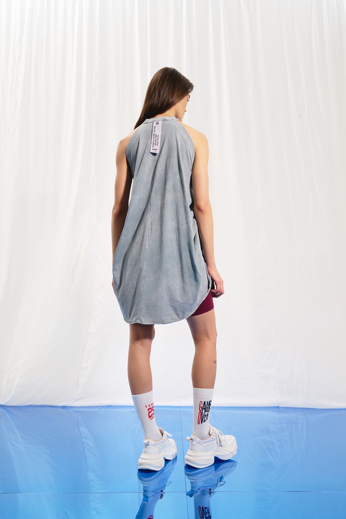 Gri Halter Yaka Tunik 17101