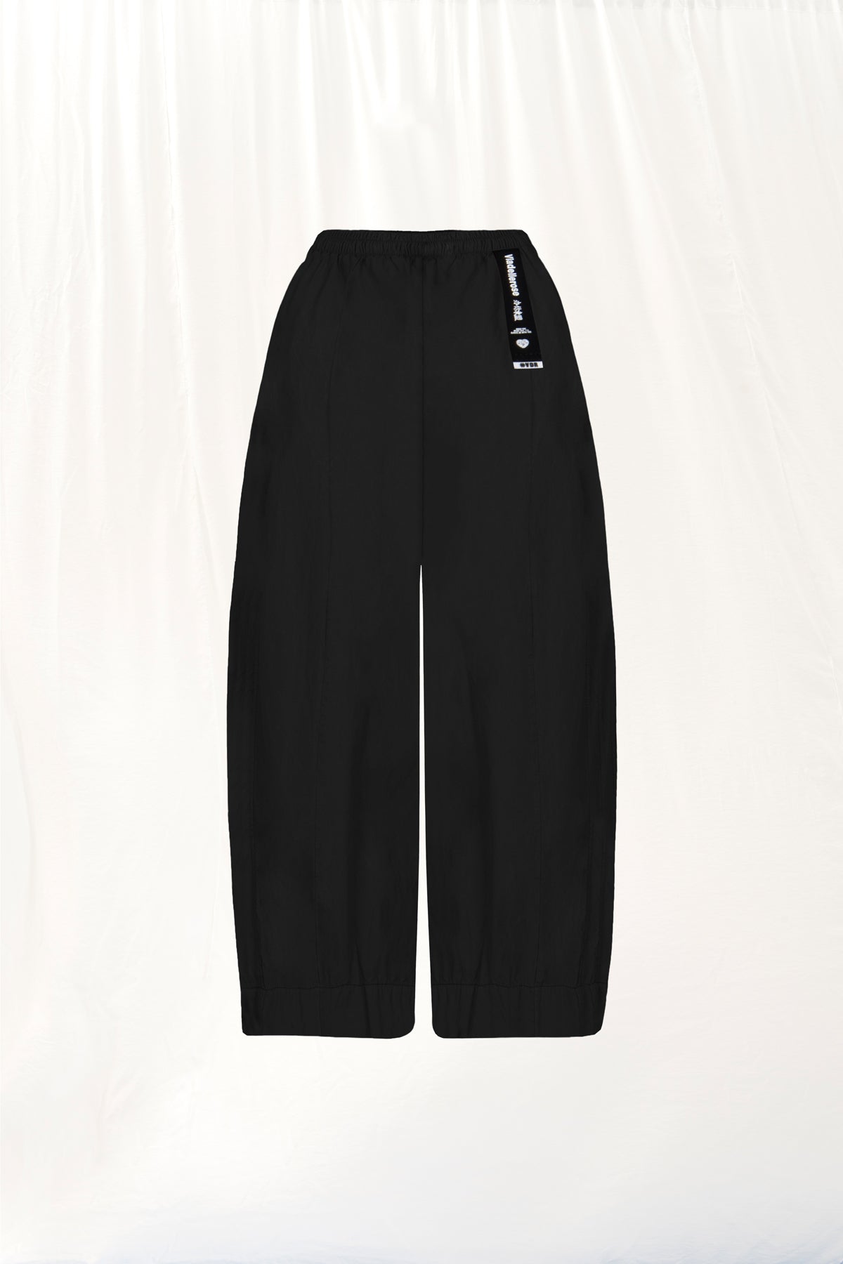Siyah Poplin Baggy Pantolon 17107
