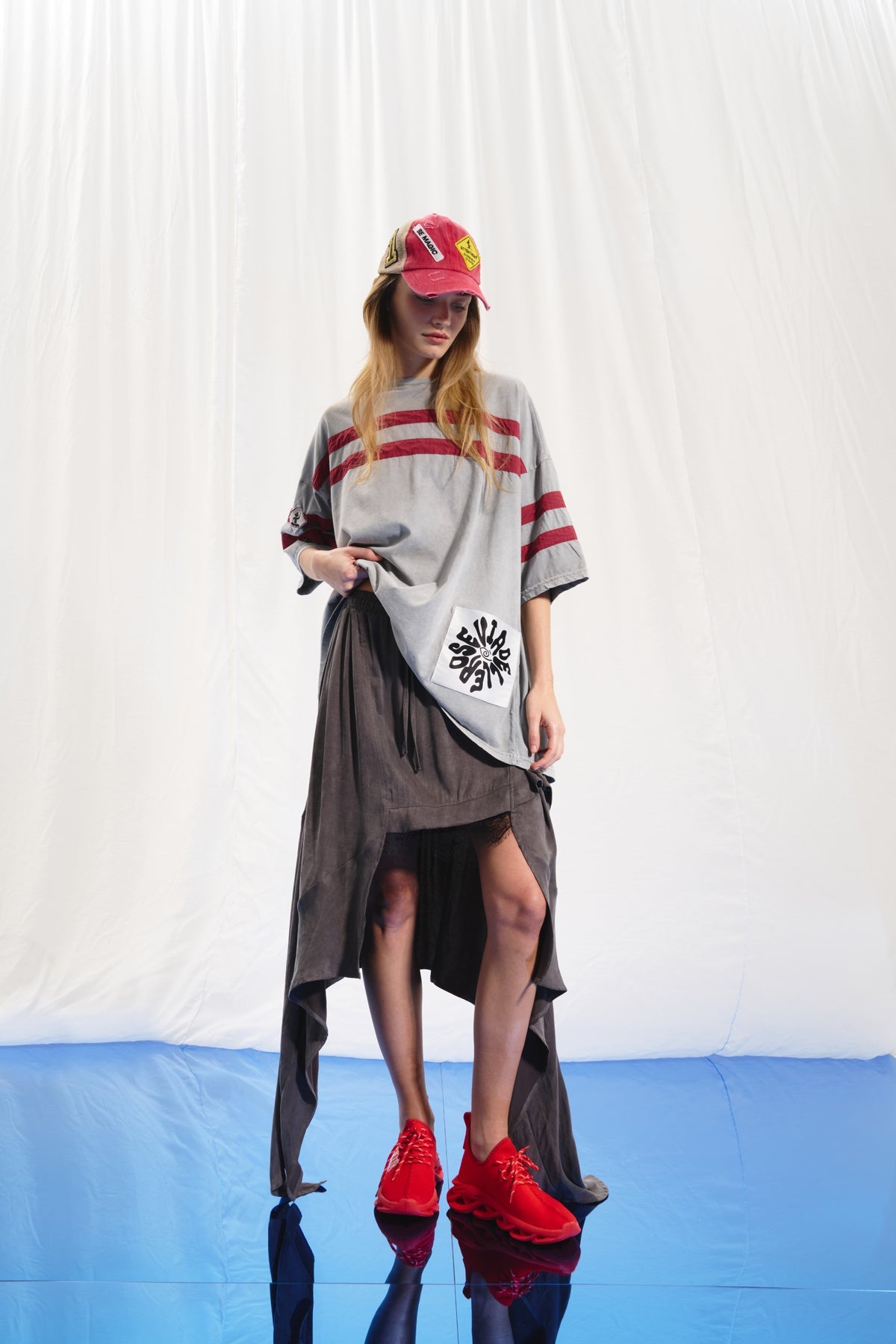 Anthracite Asymmetrical Skirt 17116