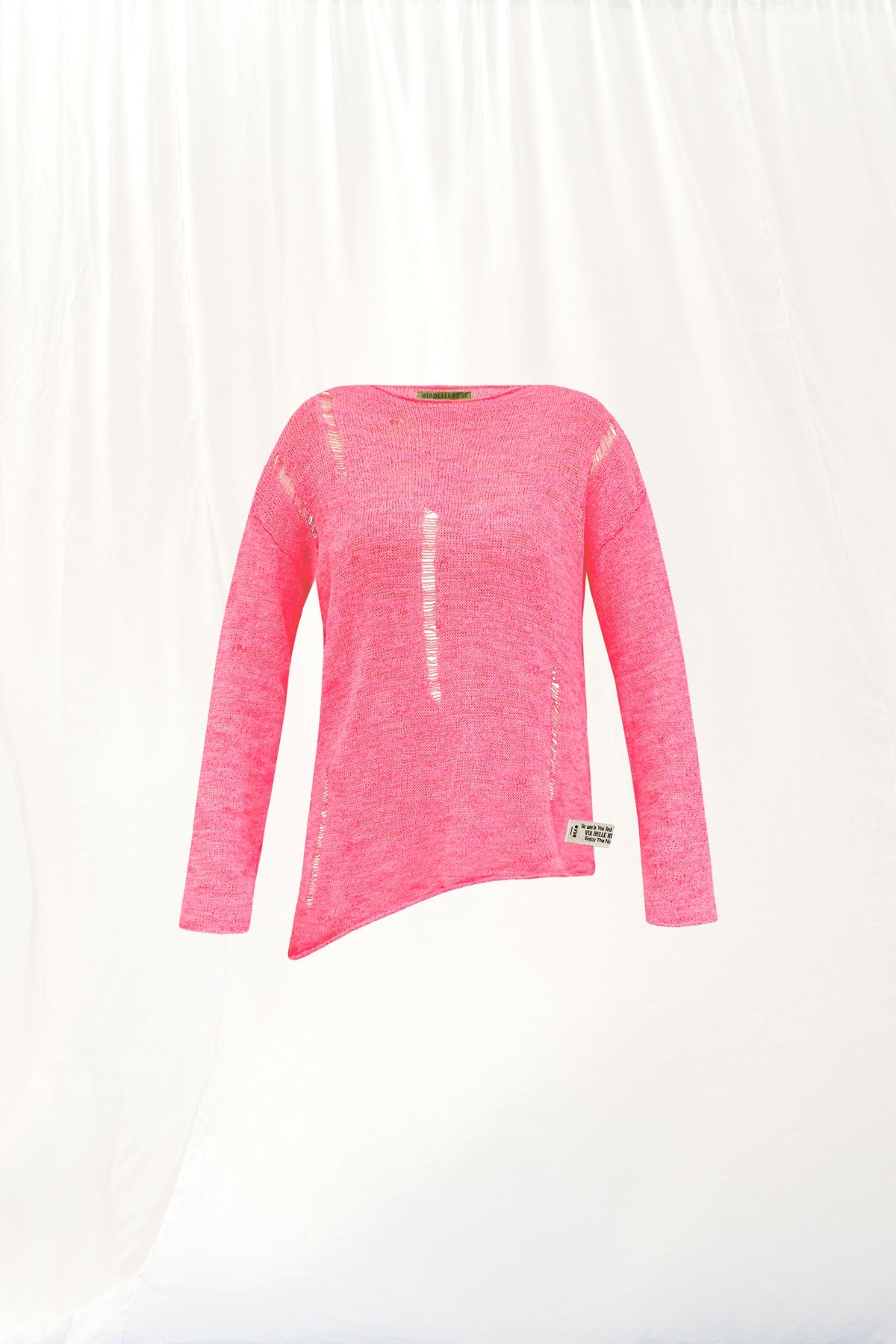Neon Pembe Ince Triko Kazak 17165