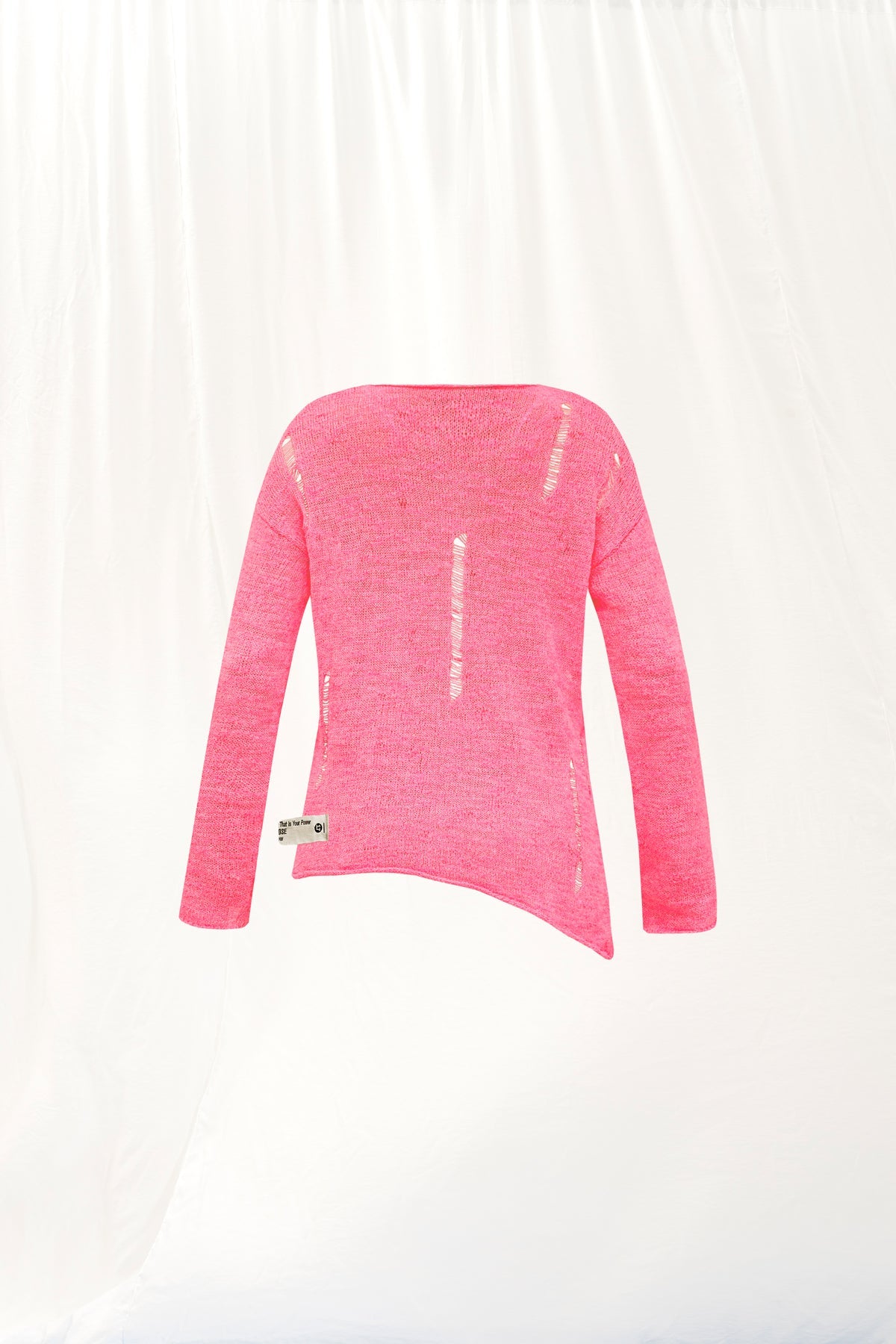 Neon Pembe Ince Triko Kazak 17165