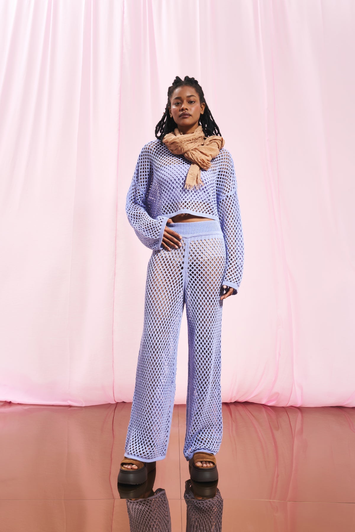 Lila Crop Triko Kazak 17171