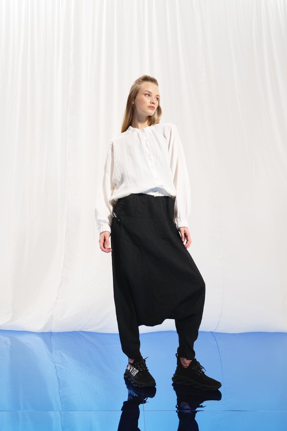 Beyaz Keten Gömlek 17189