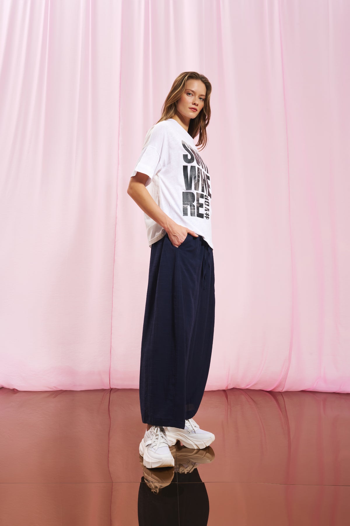Lacivert Keten Pantolon 17272