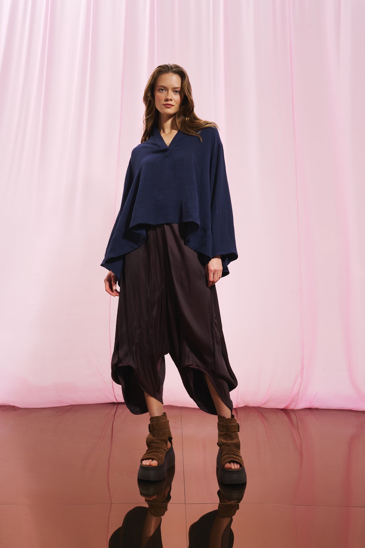 Bordo Dökümlü Pantolon 17284