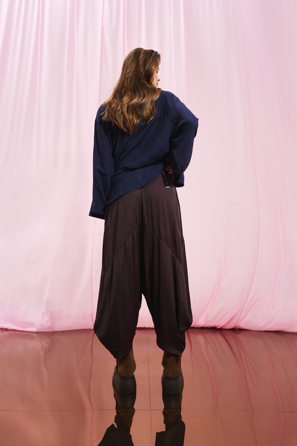 Bordo Dökümlü Pantolon 17284