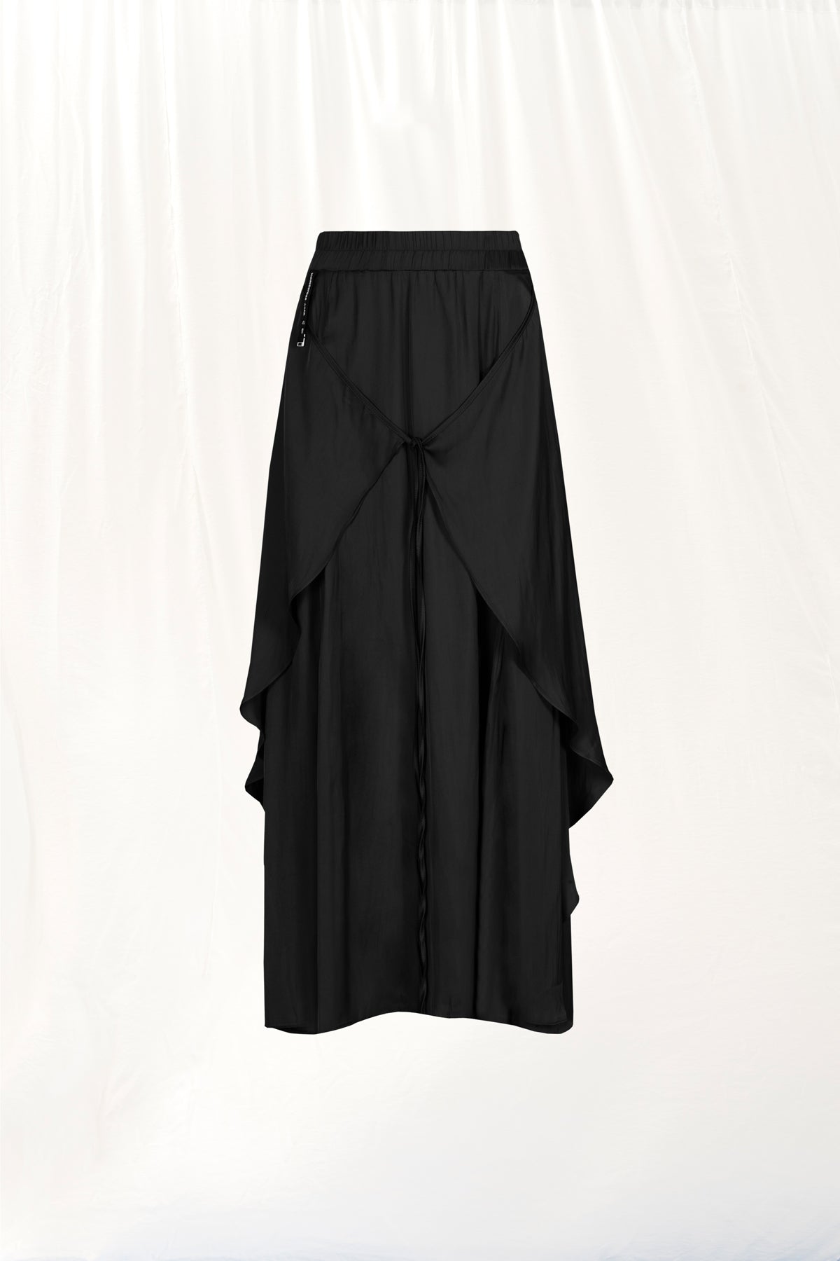 Siyah Saten Midi Etek 17285