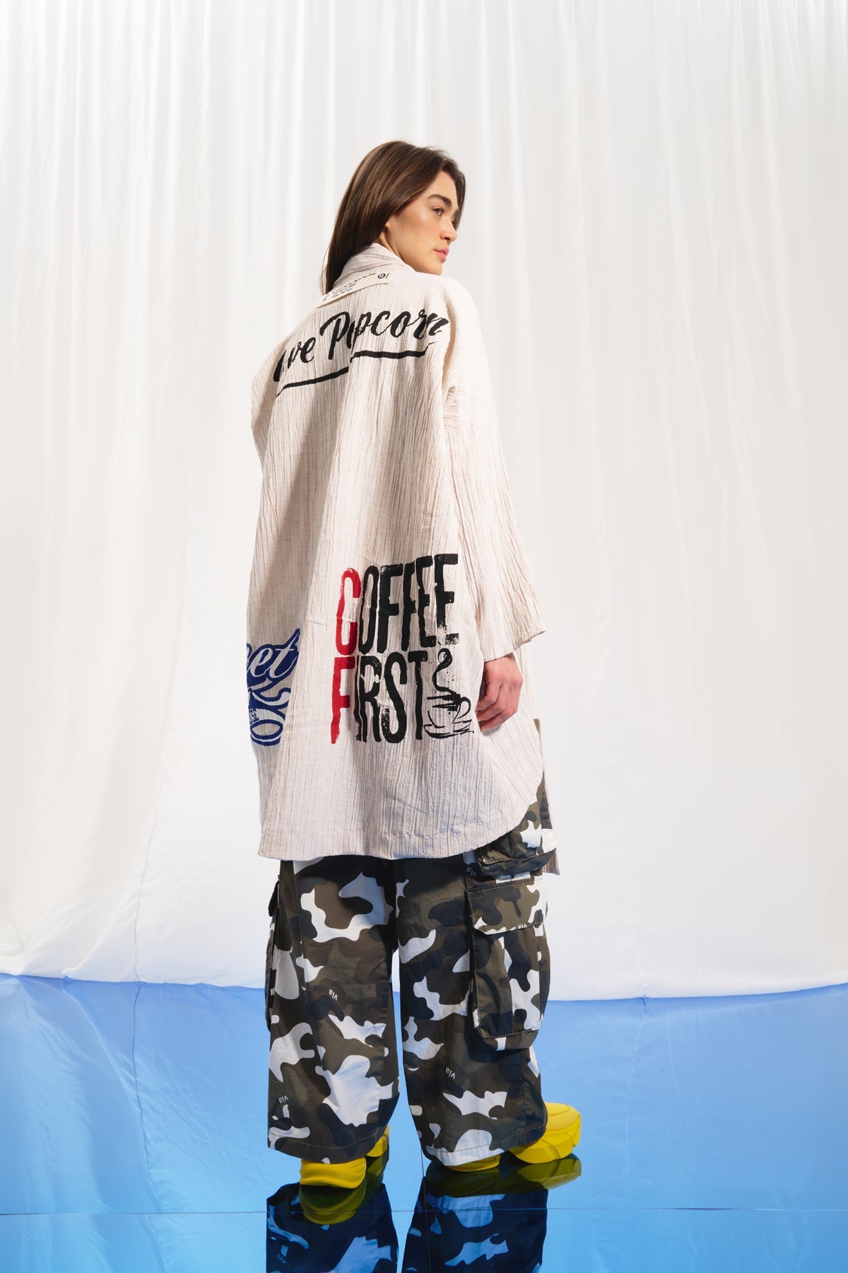 Bej Oversize Hirka 17297