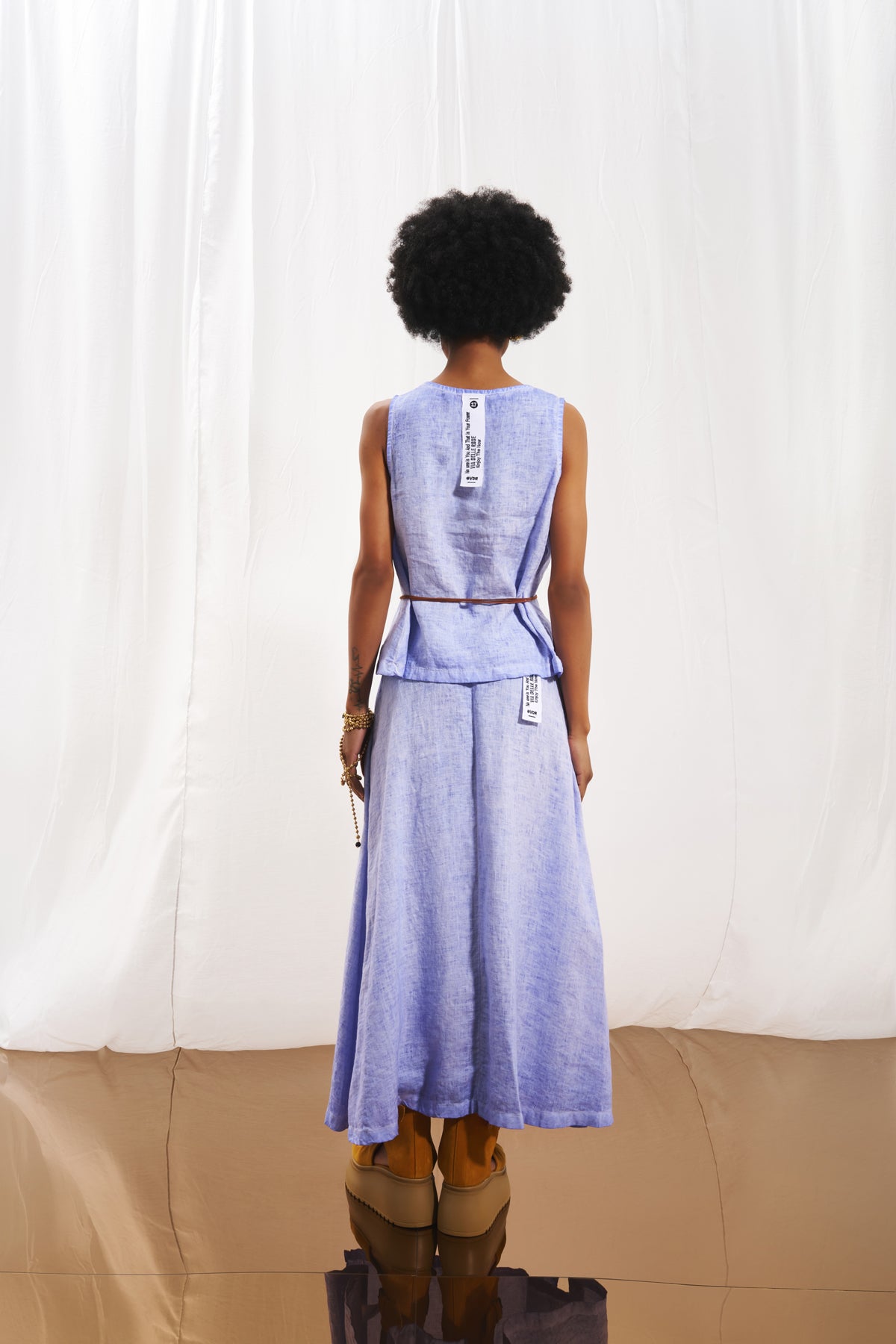 Lila Keten Midi Etek 17308
