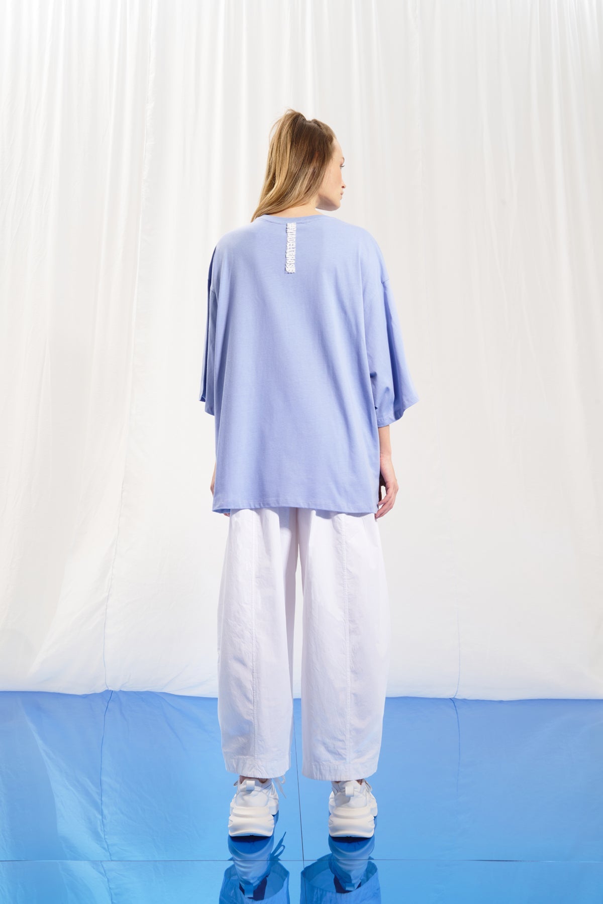 Lila Slogan Baskili T-shirt 17318