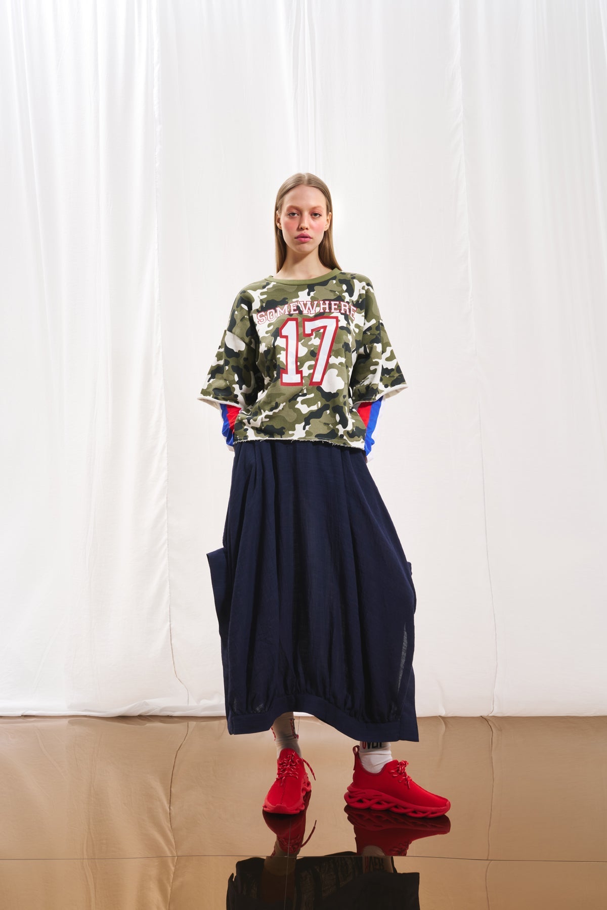 Haki Kamuflaj Desenli Sweatshirt 17331