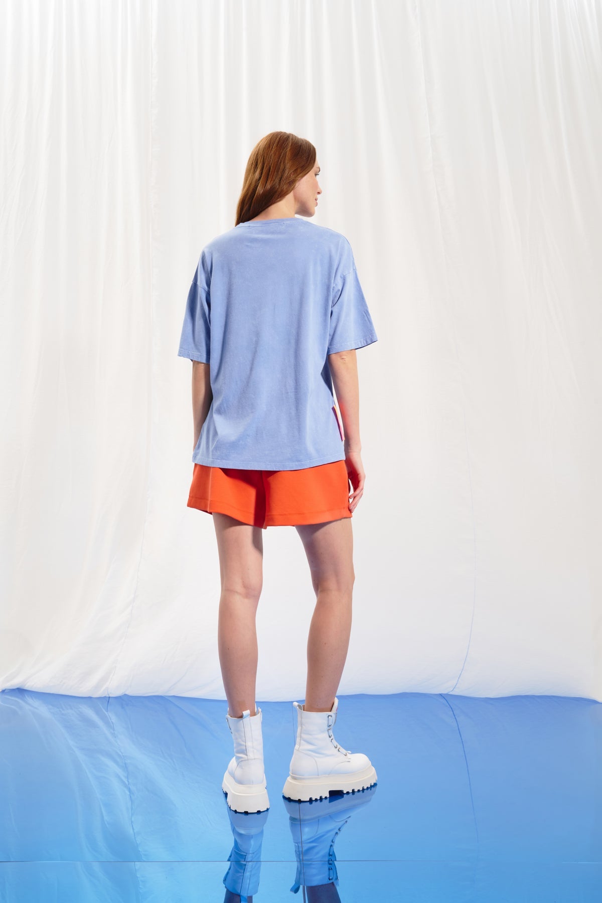 Lila Slogan Baskili T-shirt 17353