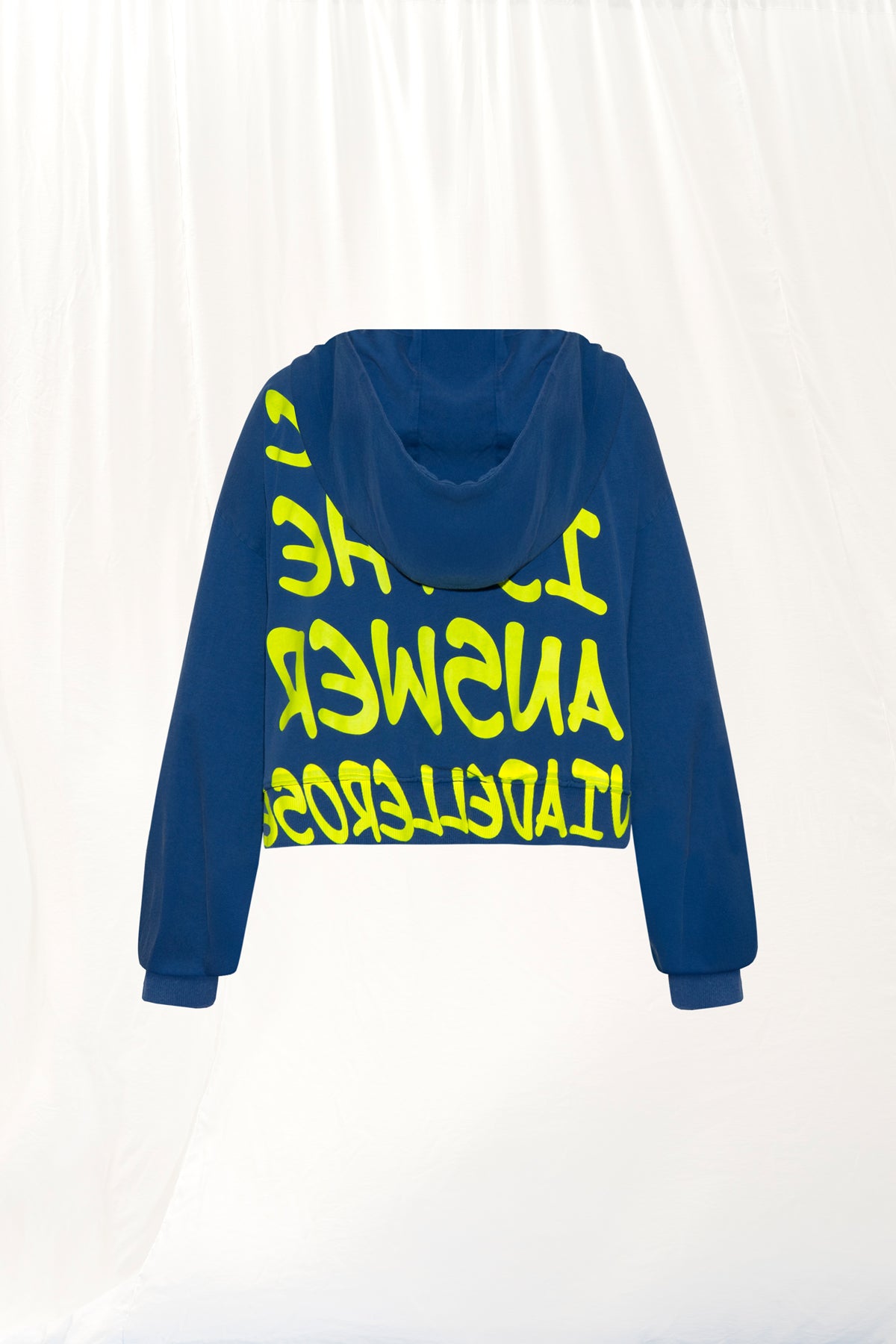 Mavi Slogan Baskılı Kapüşonlu Sweatshirt 17362