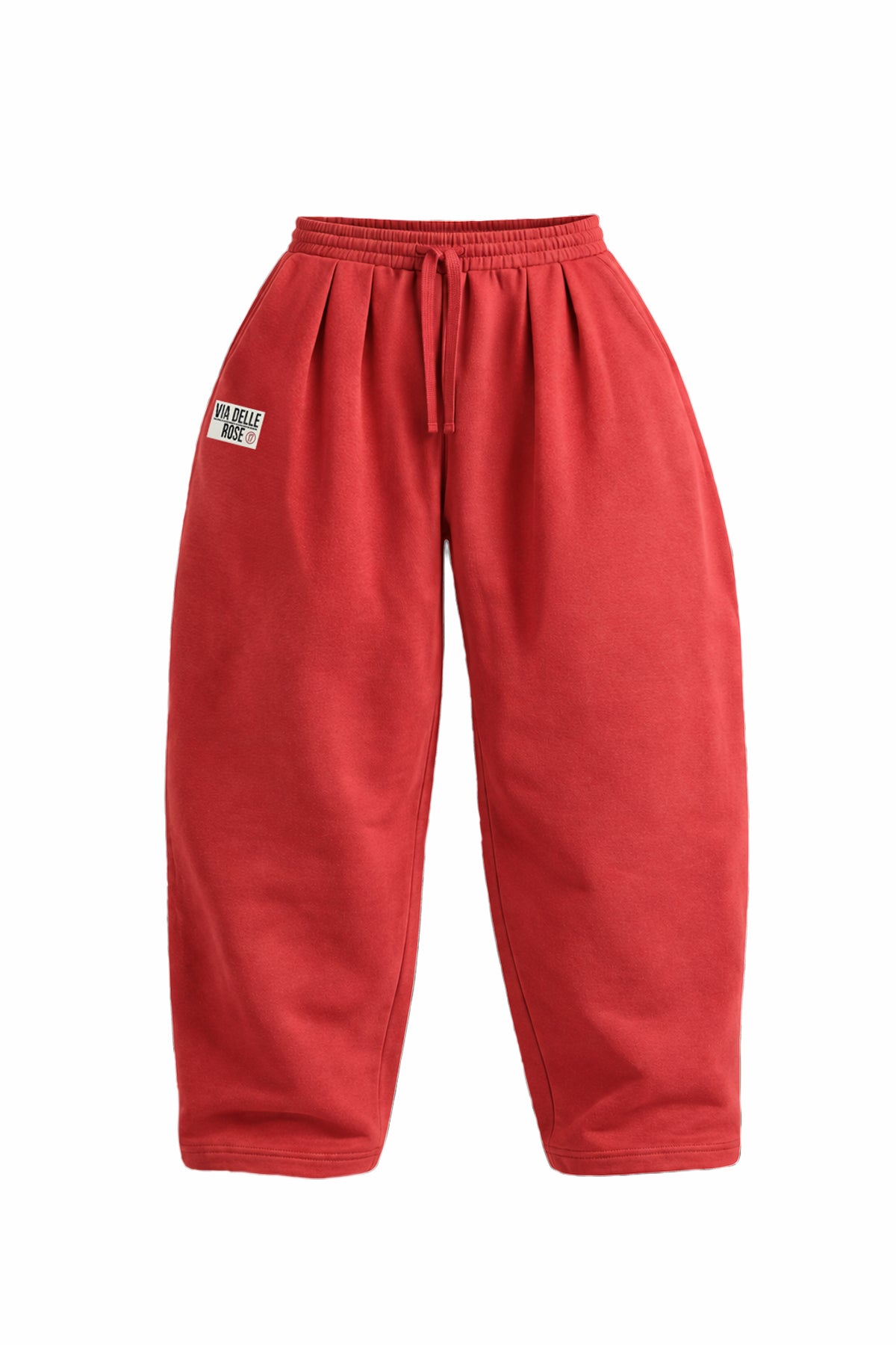 Kırmızı Pile Detaylı Baggy Pantolon 19041