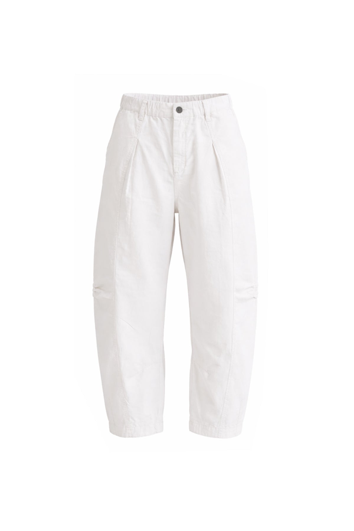 Beyaz Pilili Dikiş Detaylı Baggy Pantolon 19049