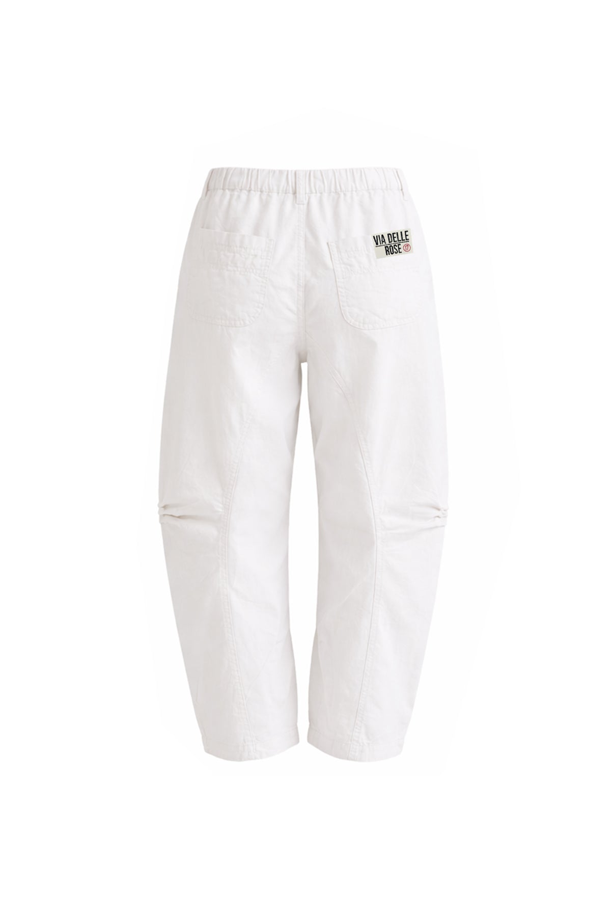 Beyaz Pilili Dikiş Detaylı Baggy Pantolon 19049