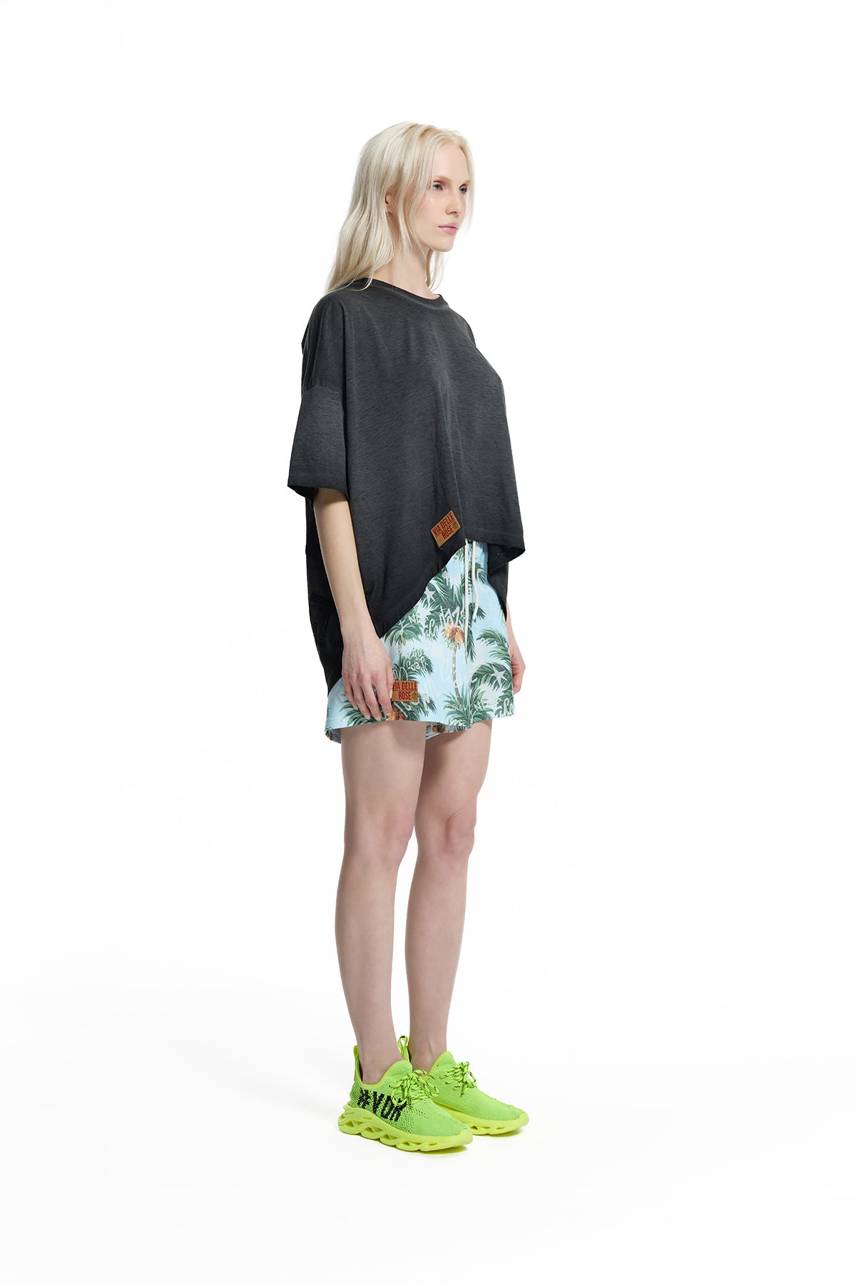 Siyah Signature Patch Back Oversize T-Shirt 19176