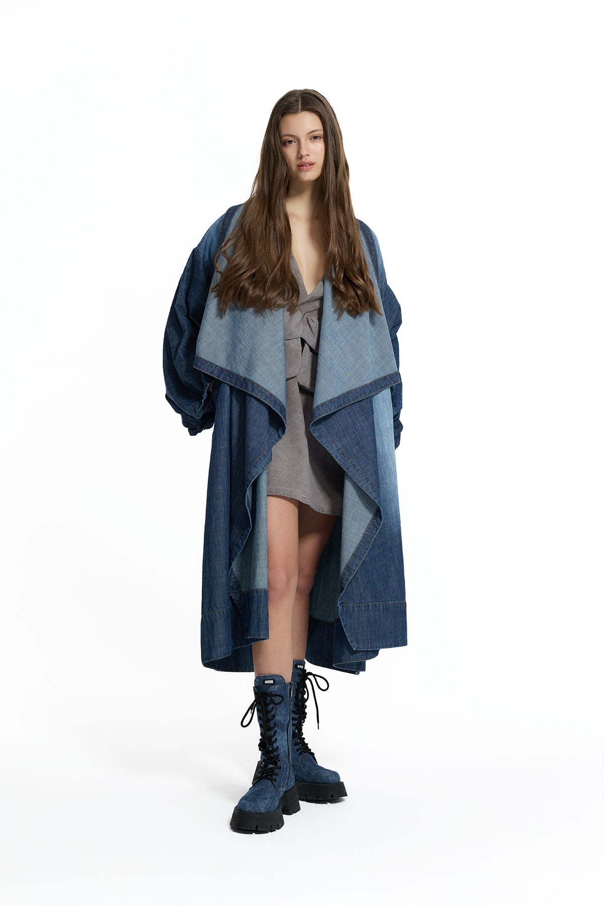 Koyu Mavi Trençkot 19204