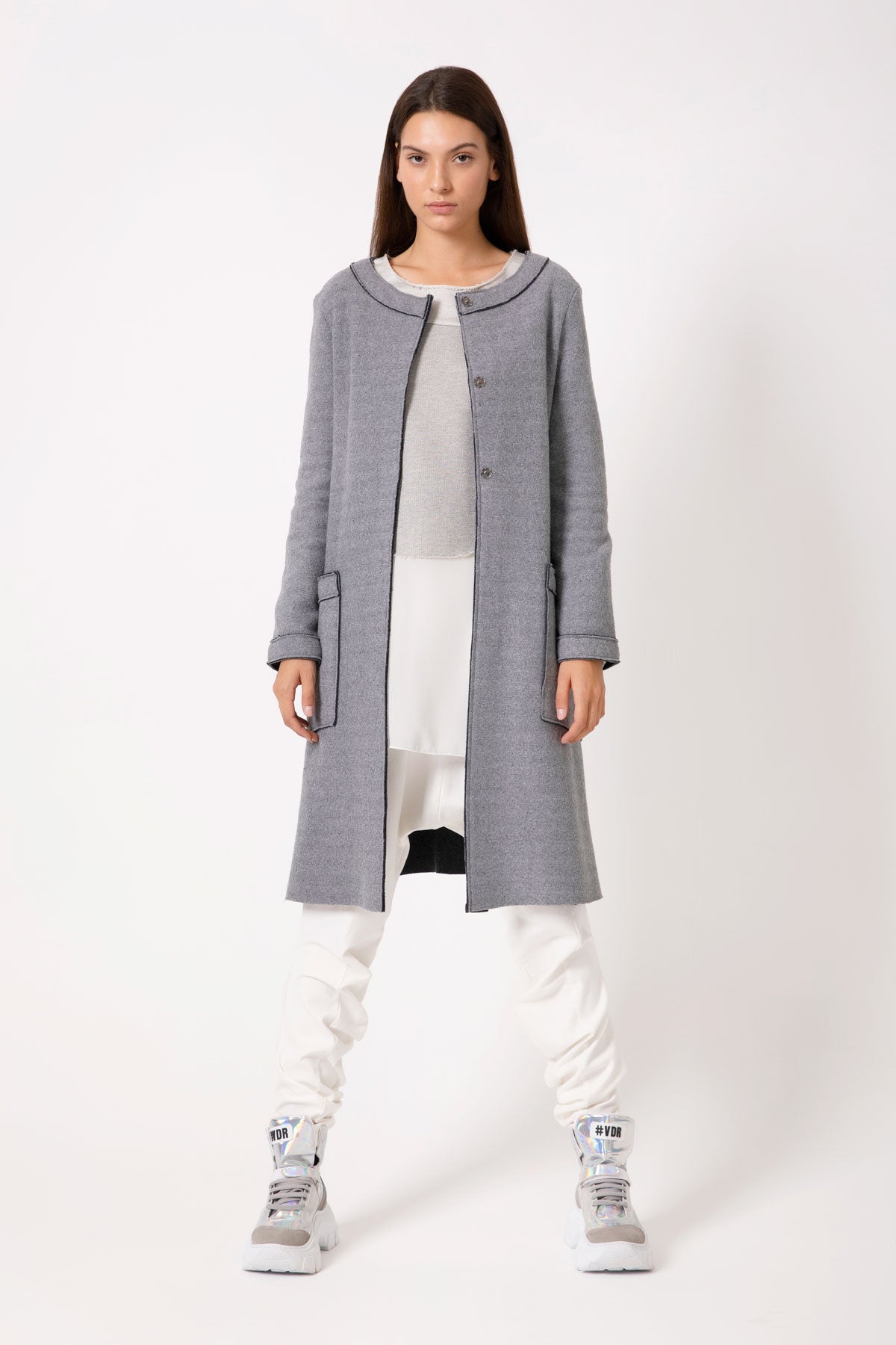 Gri Melanj Ceket 2747