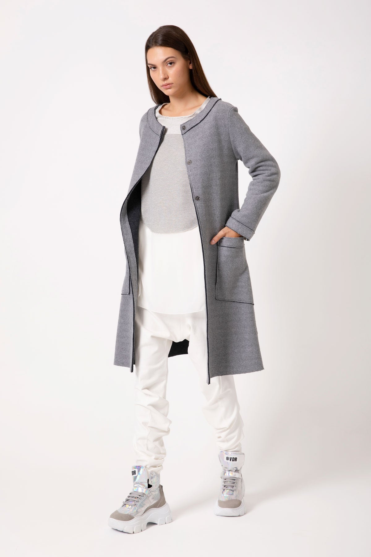 Gri Melanj Ceket 2747