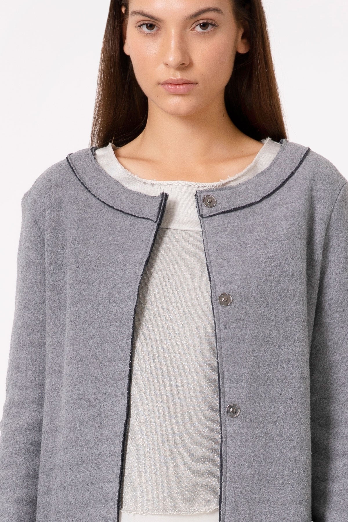 Gri Melanj Ceket 2747