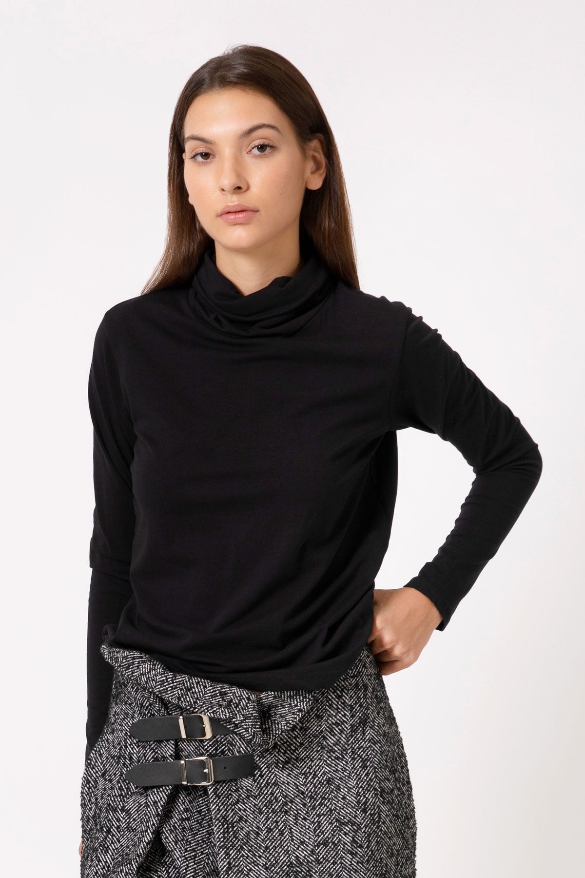 Siyah Uzun T-shirt 4526