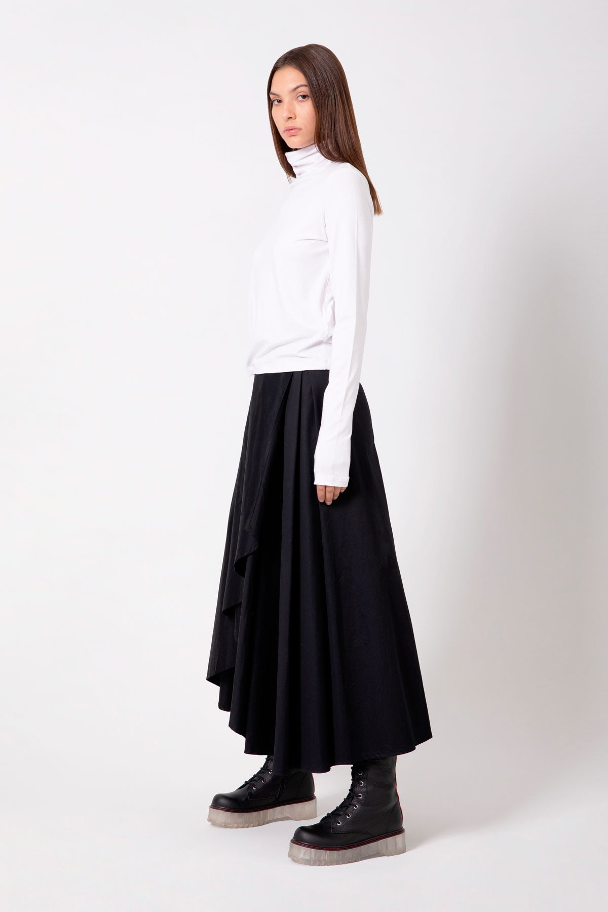 Beyaz  Uzun T-shirt 4526