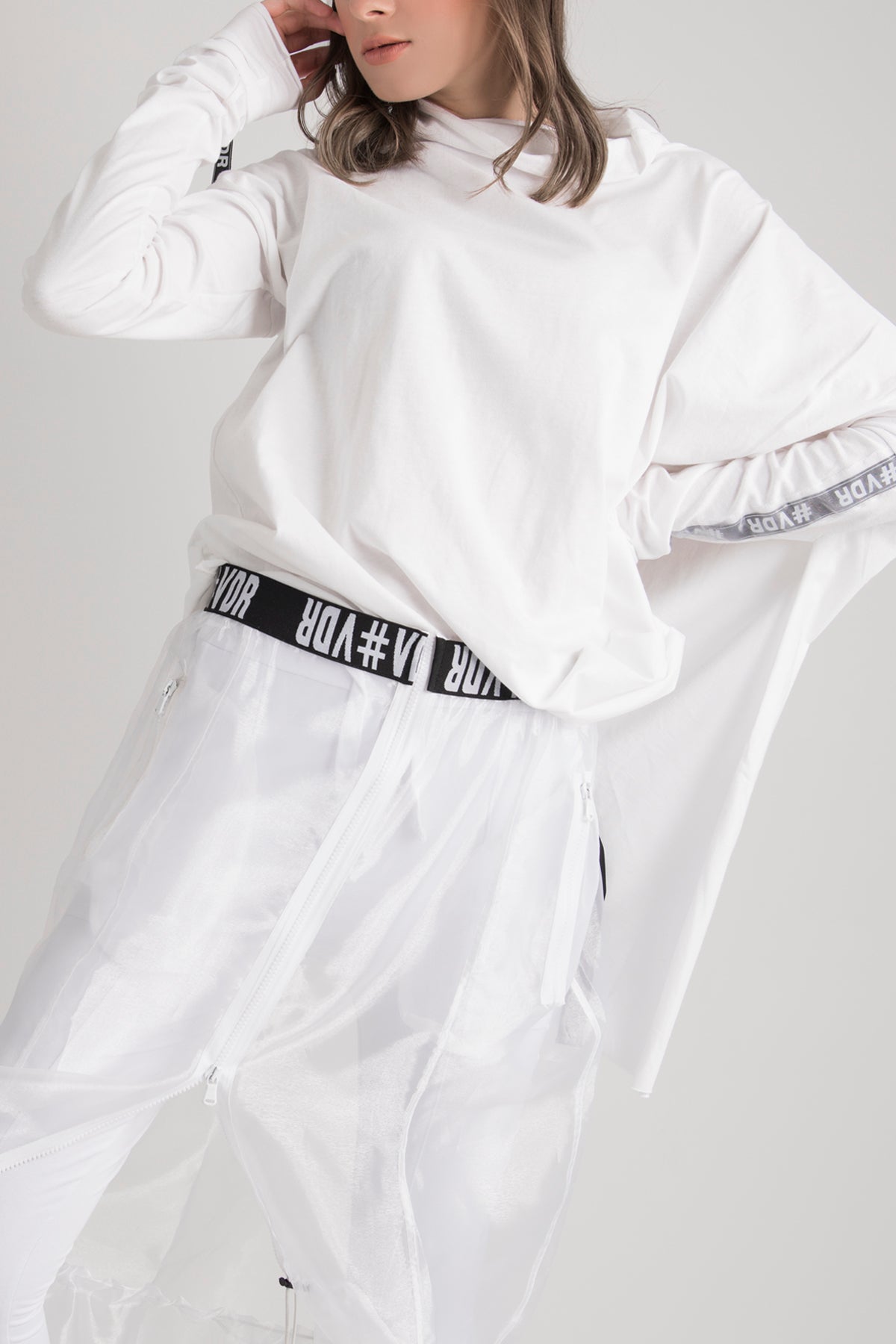 Beyaz  Uzun T-shirt 6071